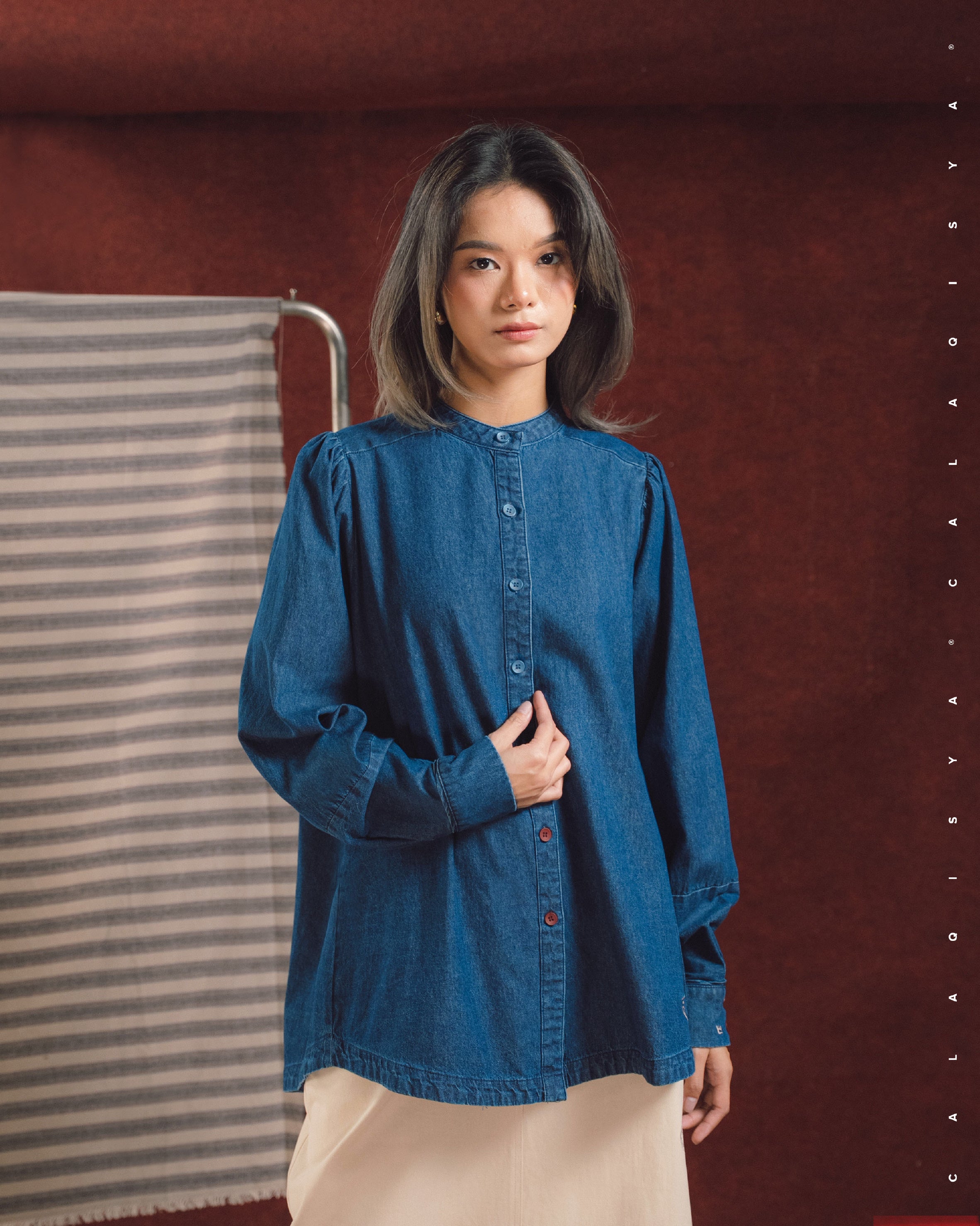 その他 SALSATION TOPS blue denim RANCH TILLY TOP IN BLUE DENIM – CalaQisya