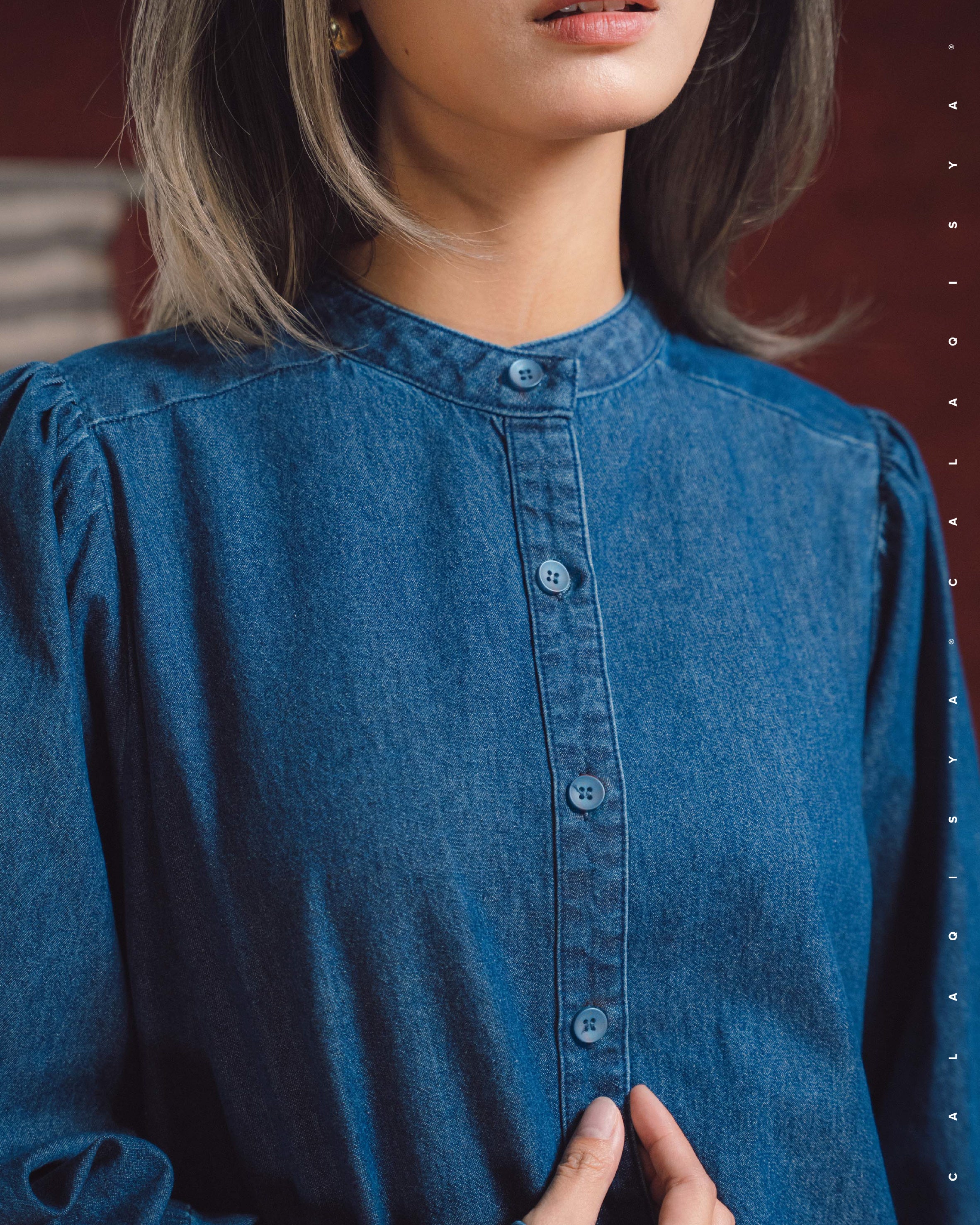 RANCH TILLY TOP IN BLUE DENIM – CalaQisya
