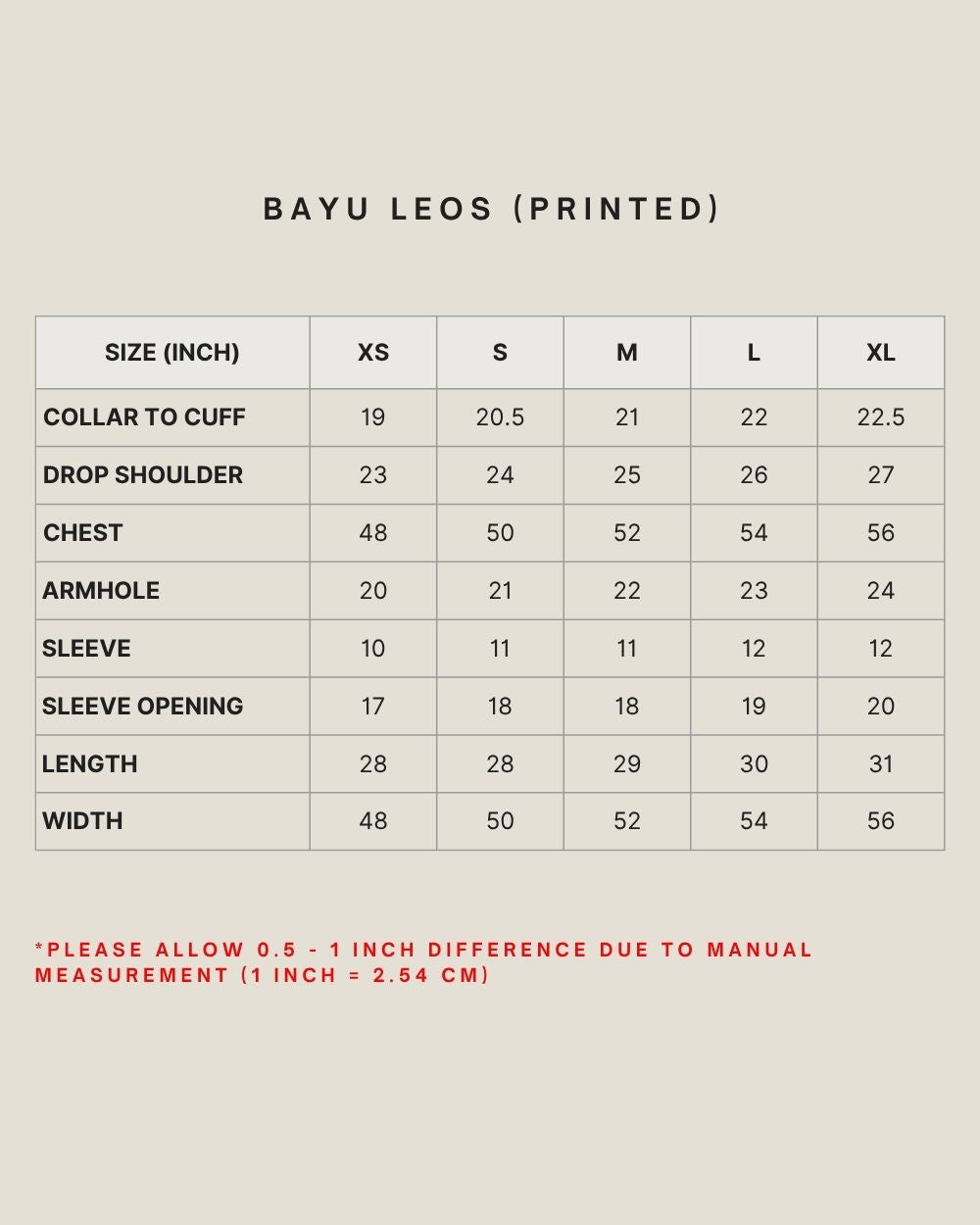 BAYU LEOS (PRINTED) IN BLACK