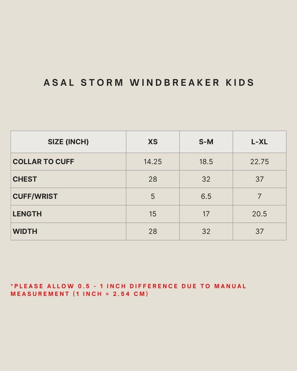 ASAL STORM WINDBREAKER KIDS IN MAUVEWOOD