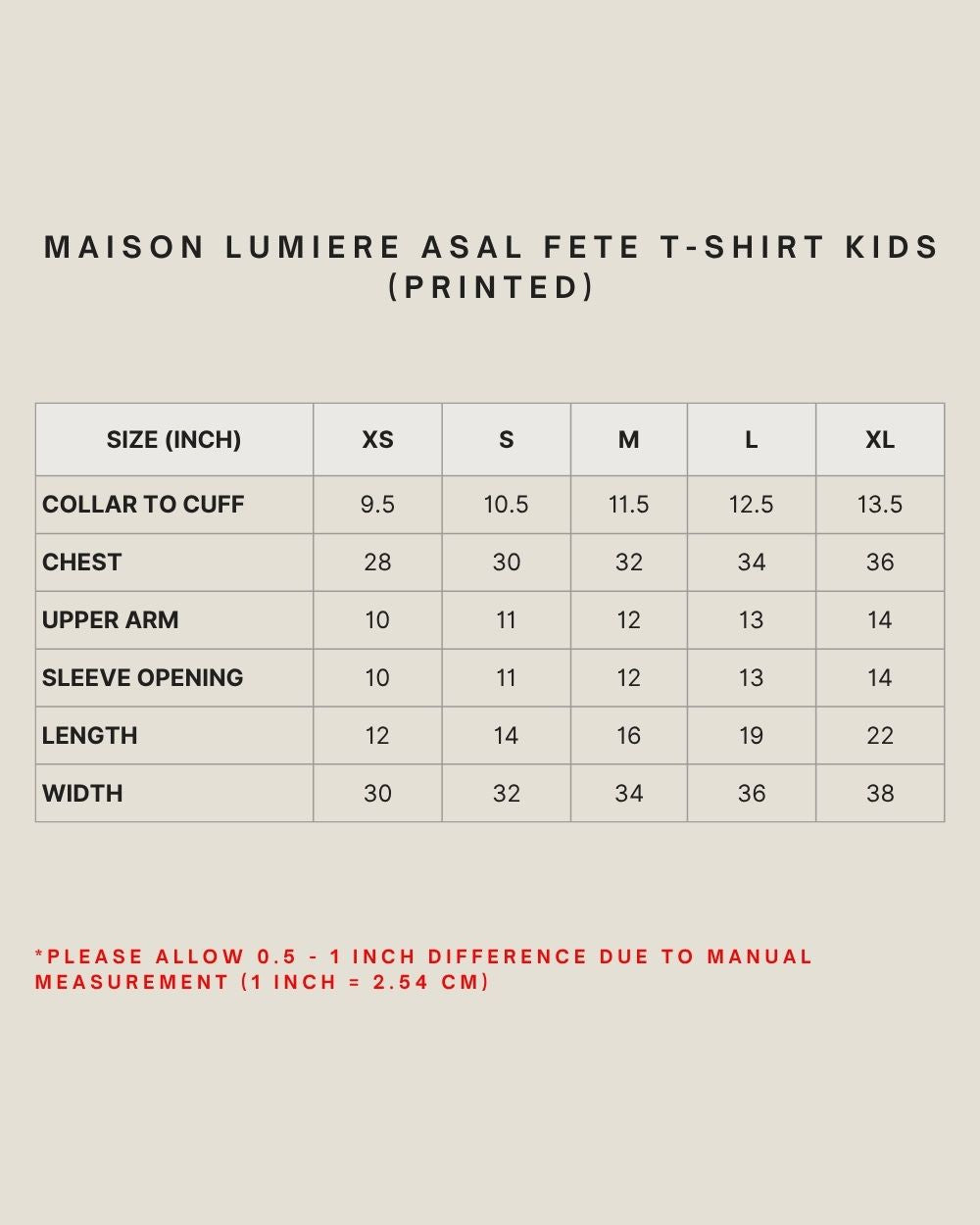 MAISON LUMIERE ASAL FETE T-SHIRT KIDS (PRINTED) IN BLACK