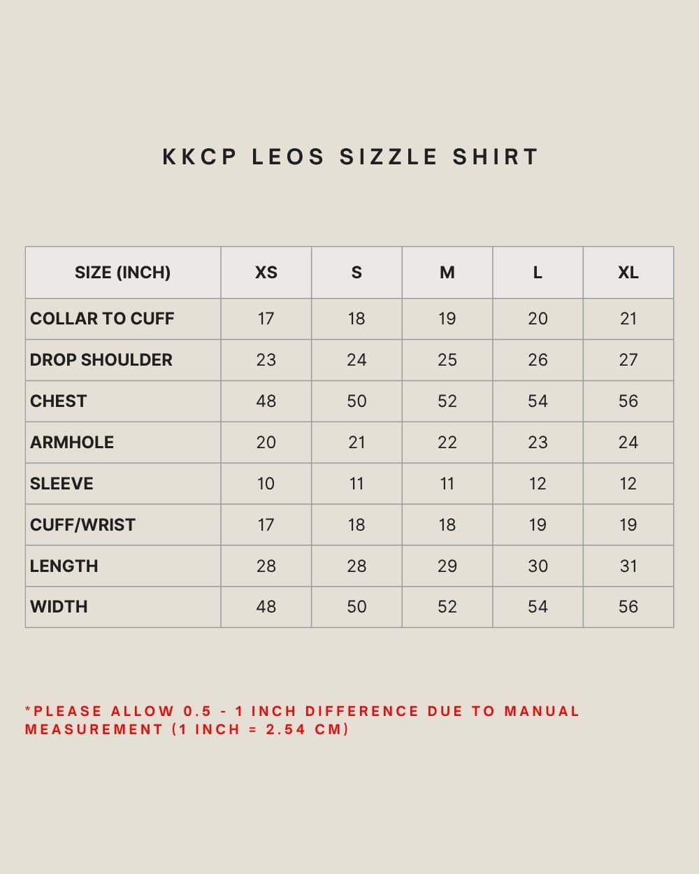 KKCP LEOS SIZZLE SHIRT (100% COTTON) IN JESTER RED