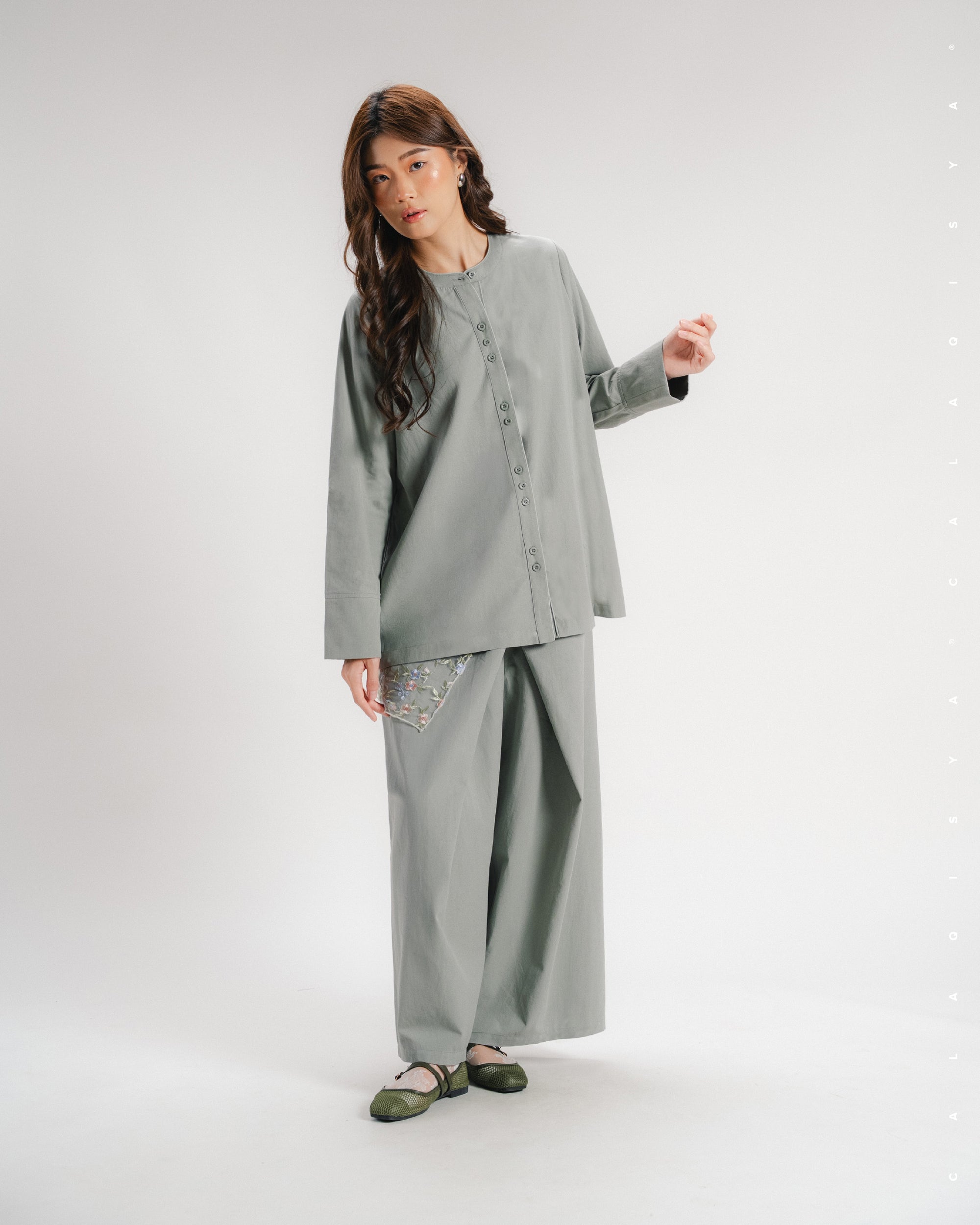 TORTA SHIRT (100% COTTON) IN AGATE GREY