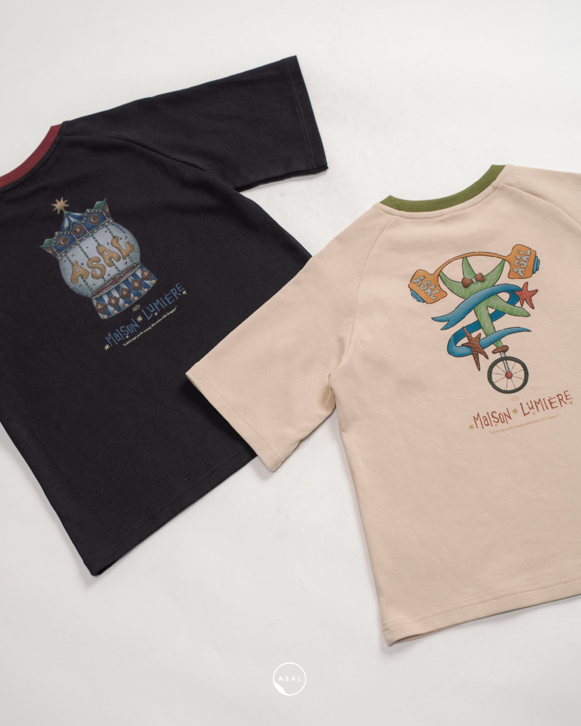MAISON LUMIERE ASAL FETE T-SHIRT KIDS (PRINTED) IN BLACK