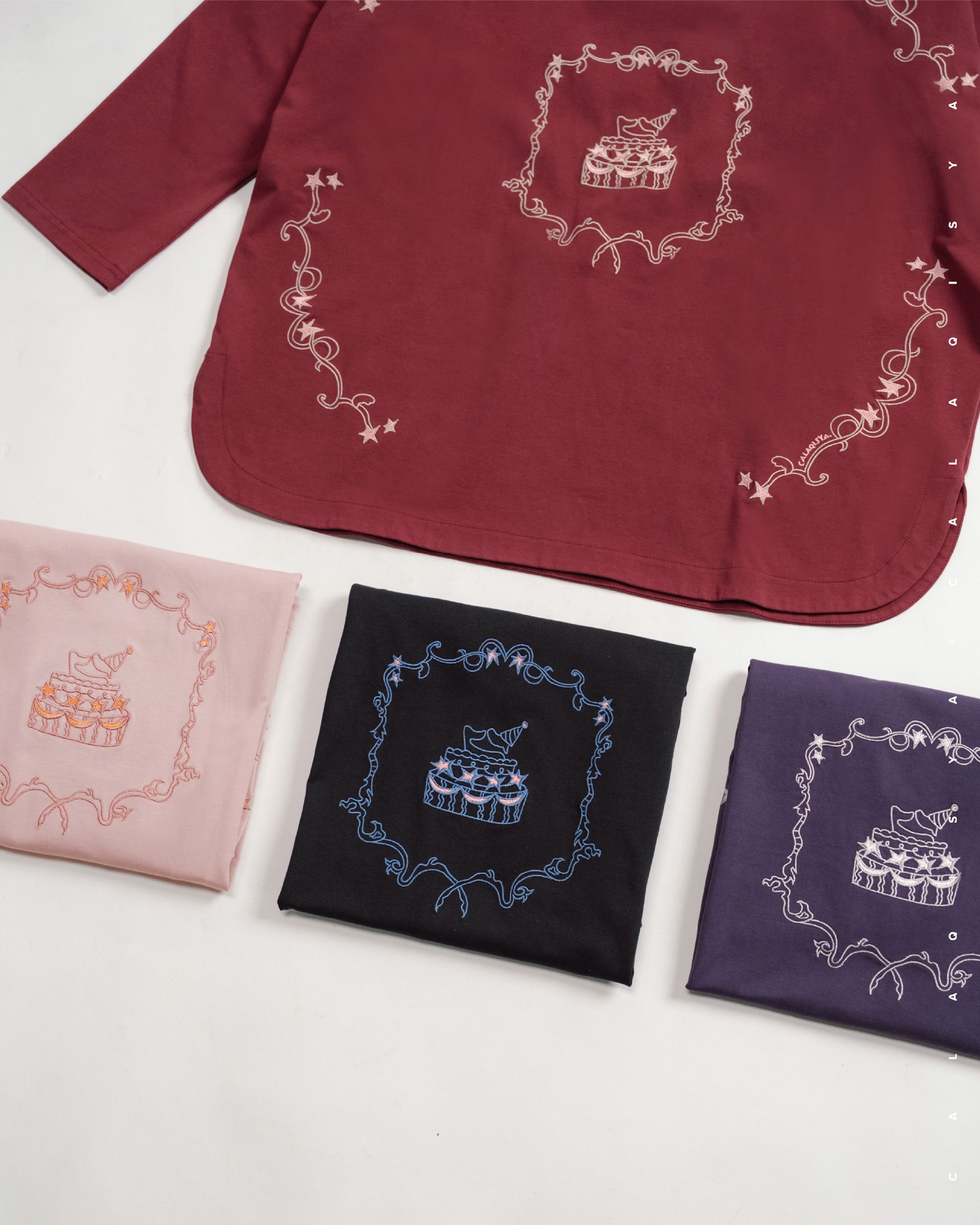 MAISON LUMIERE CLOUD SHIRT (EMBROIDERY) IN PALE MAUVE