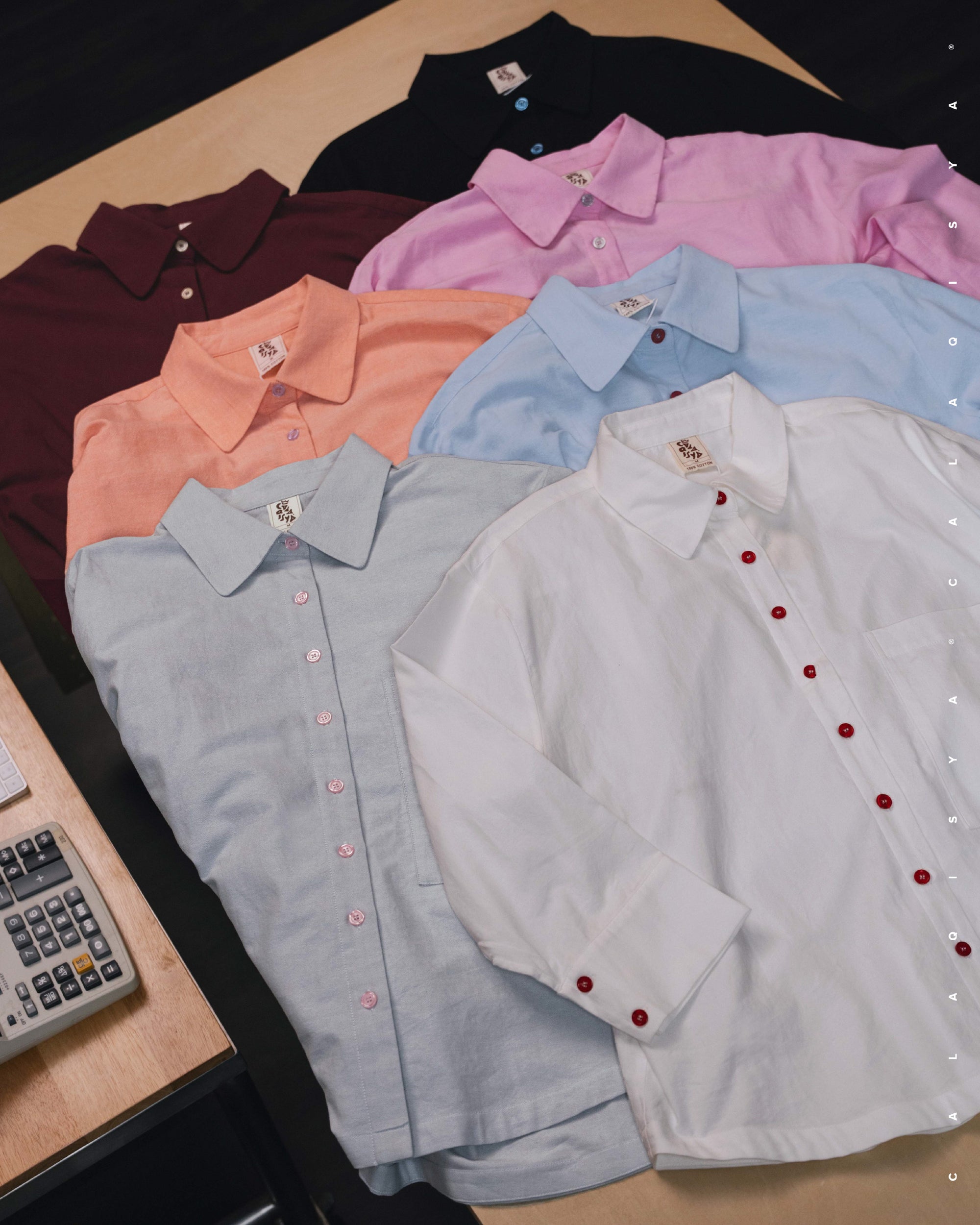 CQ OXFORD SHIRT (100% COTTON) IN OFF WHITE