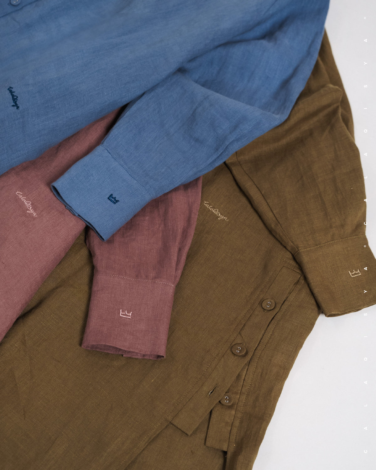 MARGAVX LONG SHIRT (100% LINEN) IN MARRON
