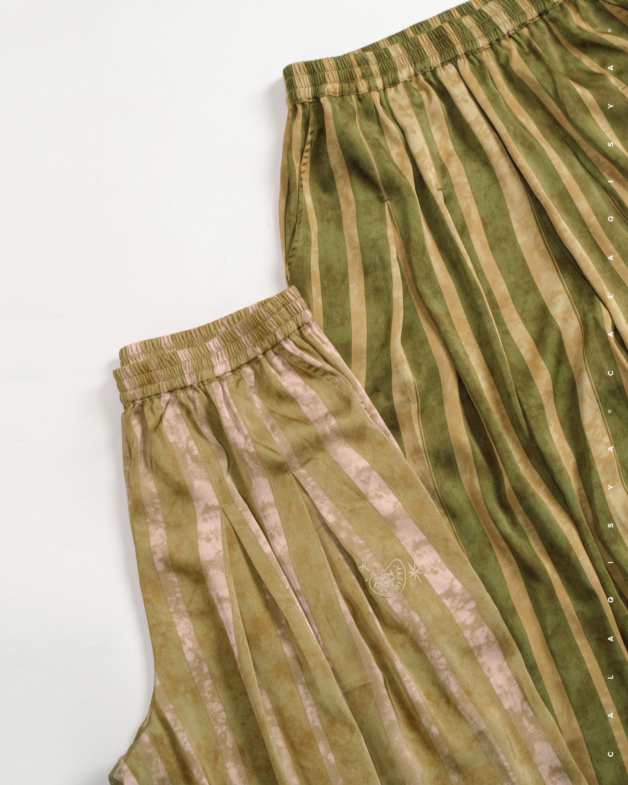 MAISON LUMIERE NIGHT FAIR PANTS IN PESTO