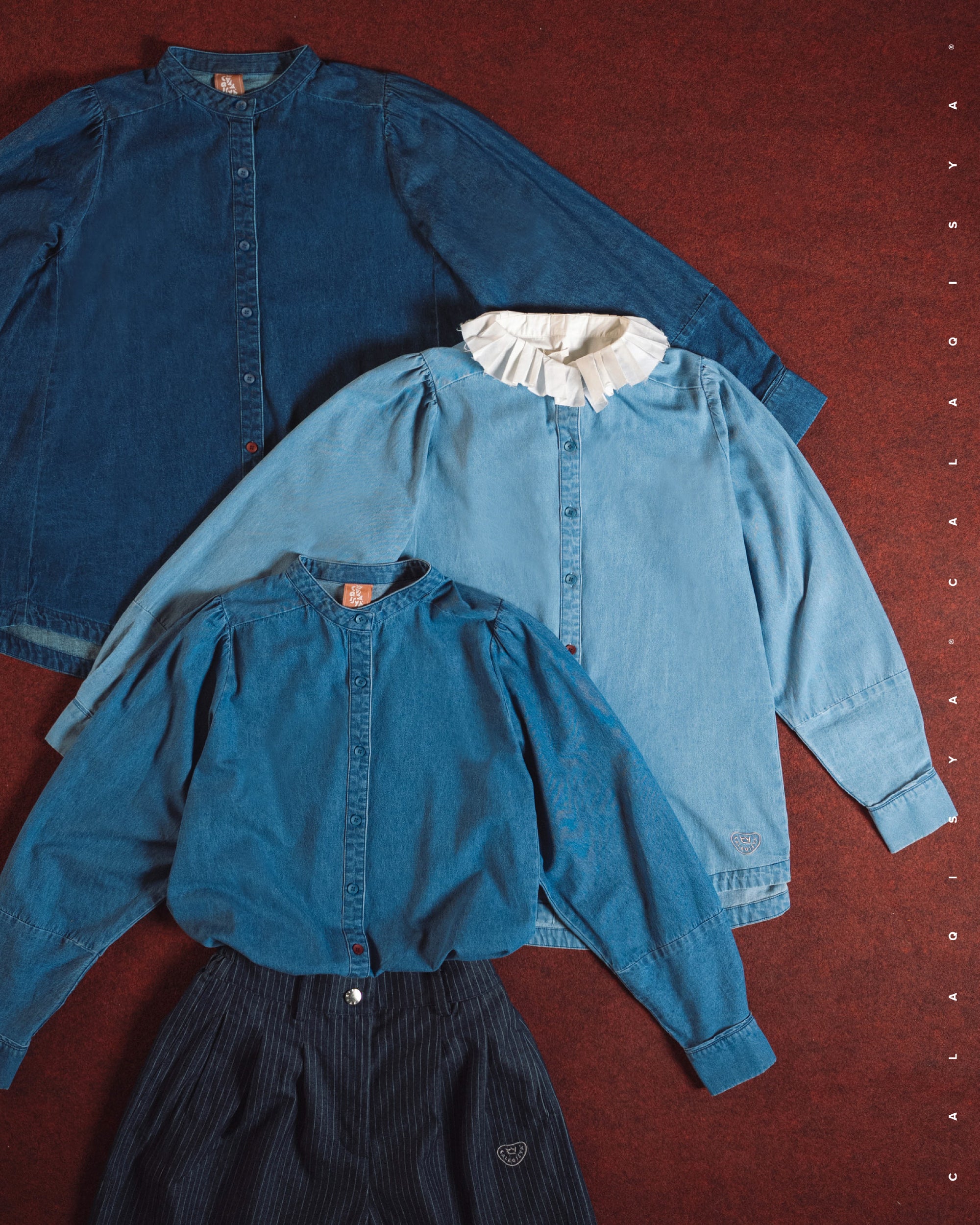 RANCH TILLY TOP IN BLUE DENIM