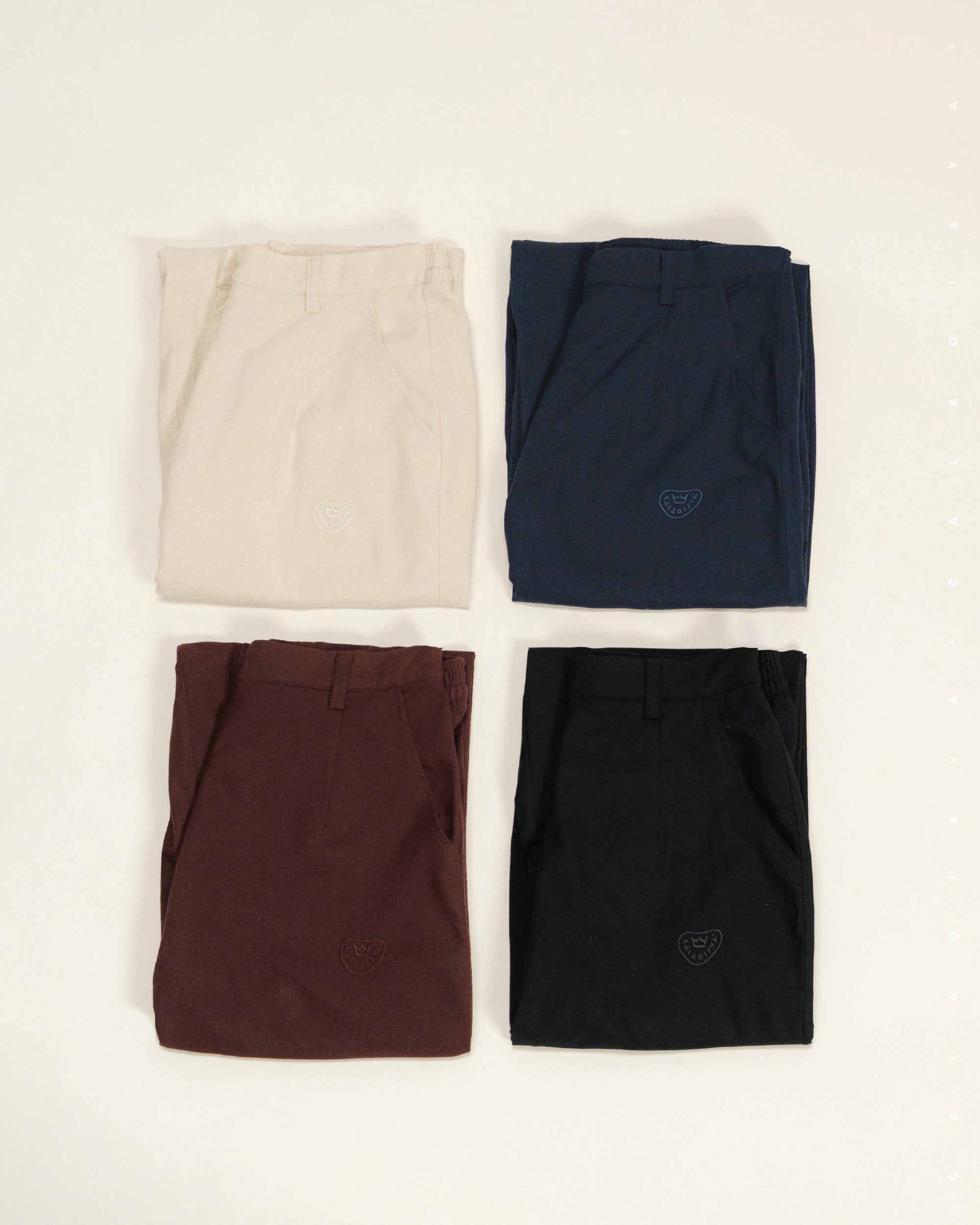 CARROT PANTS (100% LINEN) IN SHORTBREAD (FULLY LINED)