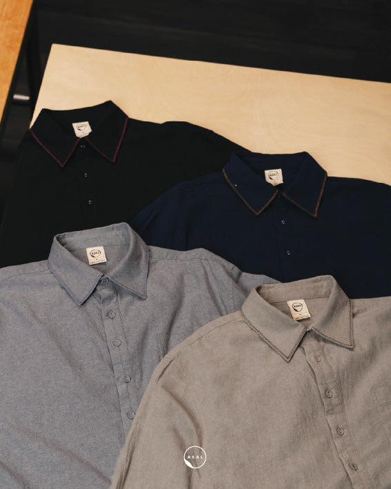 ASAL OXFORD SHIRT (100% COTTON) IN BLACK