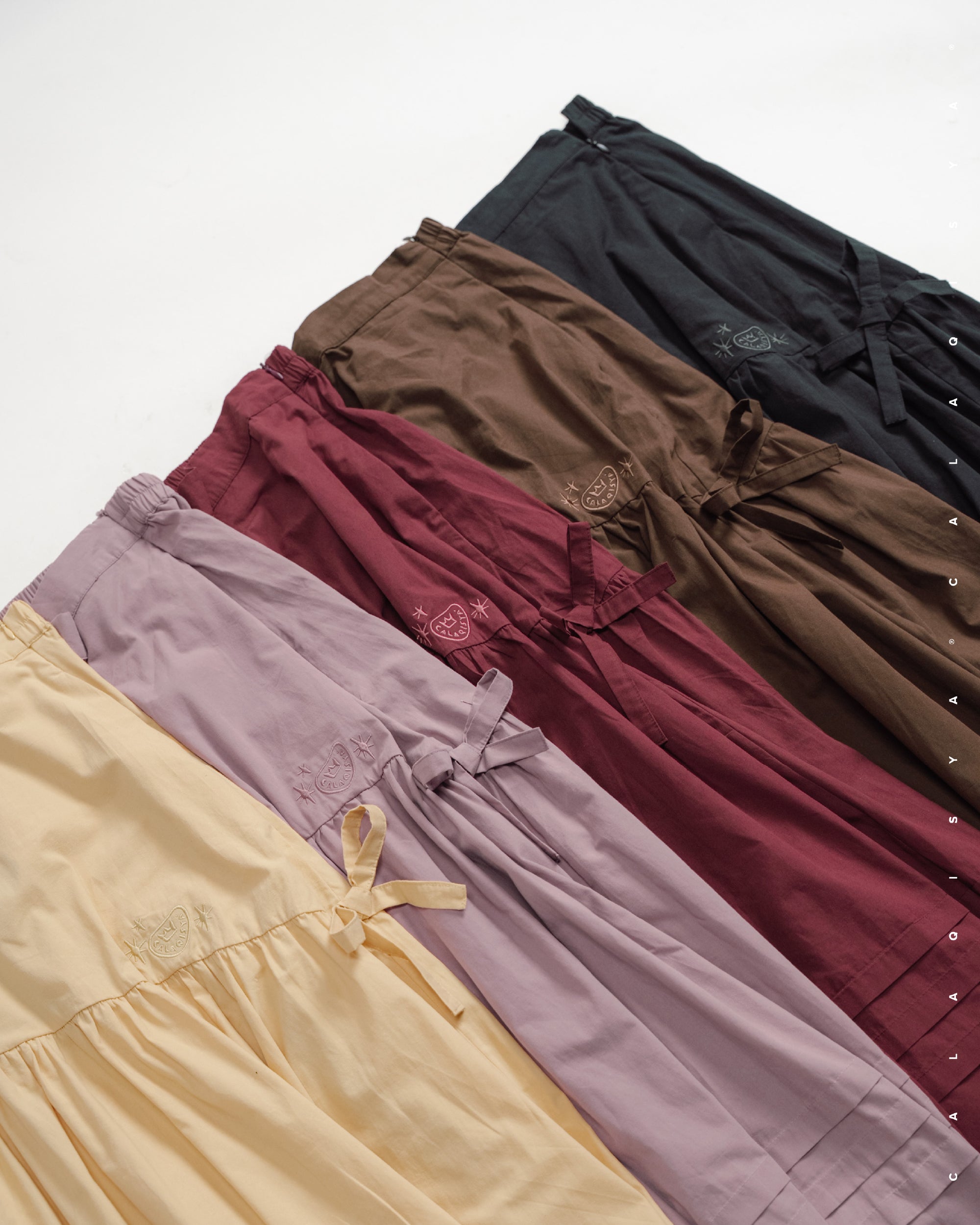 MAISON LUMIERE WALTZ SKIRT IN TAWNY PORT