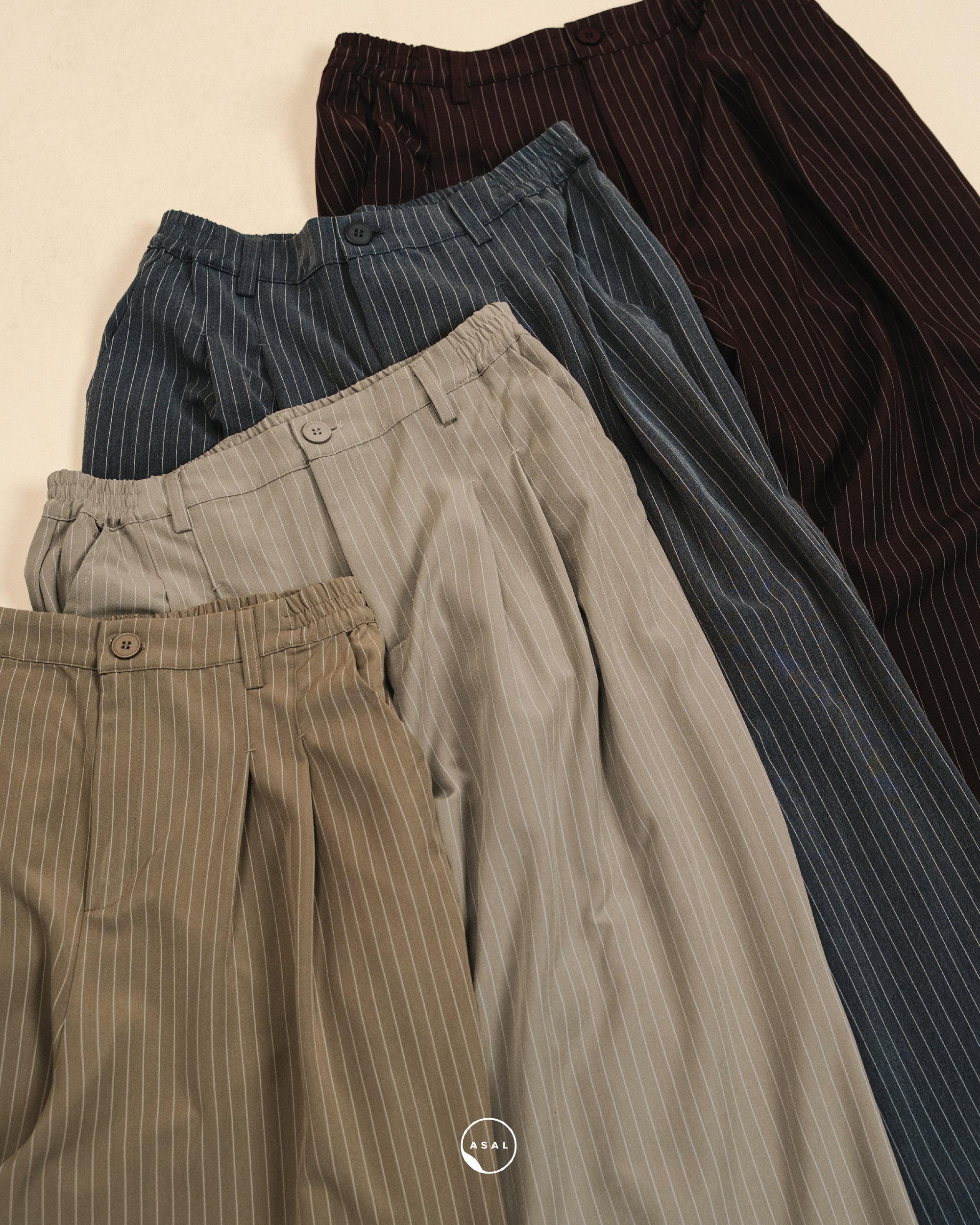 ASAL POLISHED PANTS IN LONDON FOG