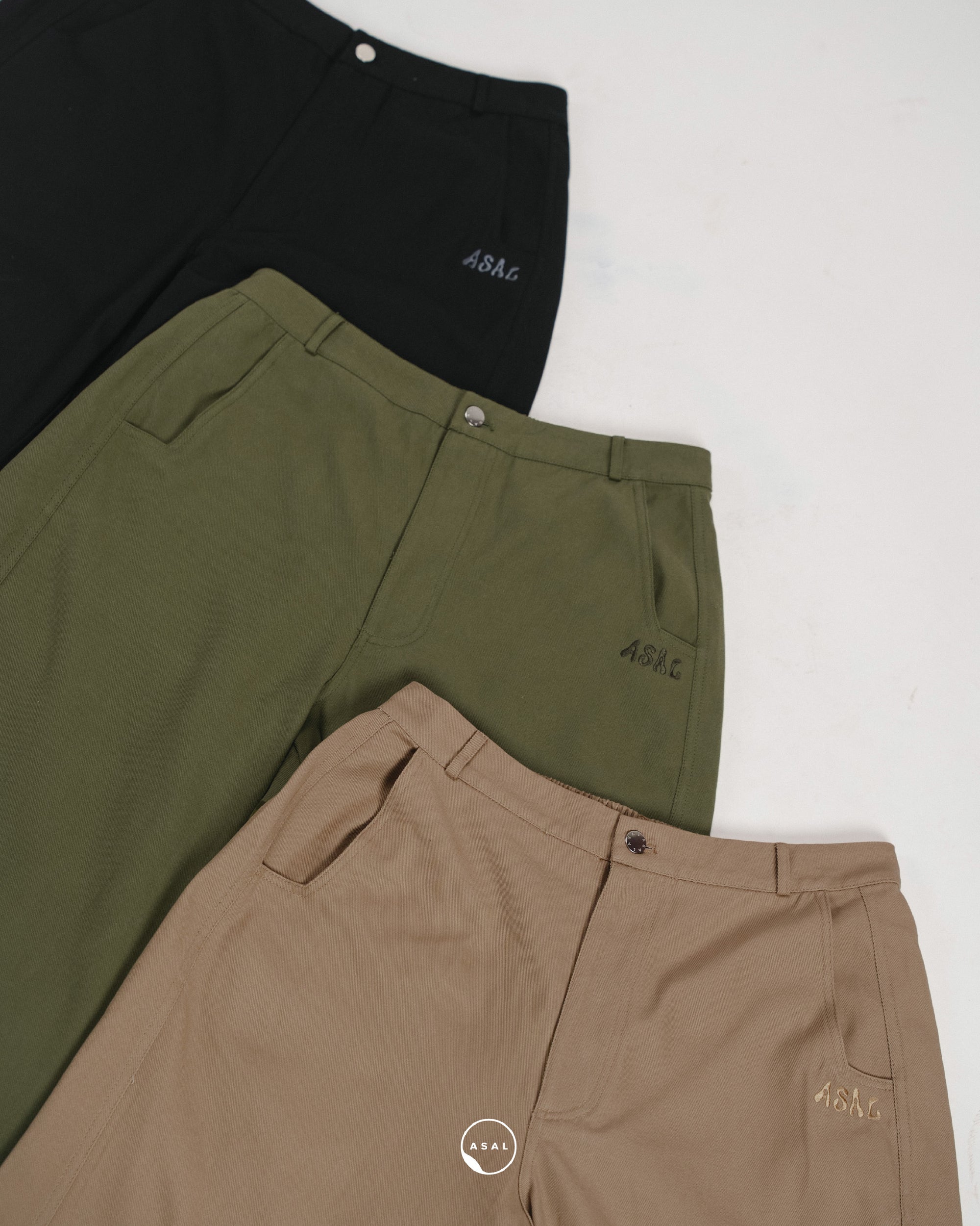 ASAL WEEKEND PANTS (100% COTTON) IN OLIVE BRANCH