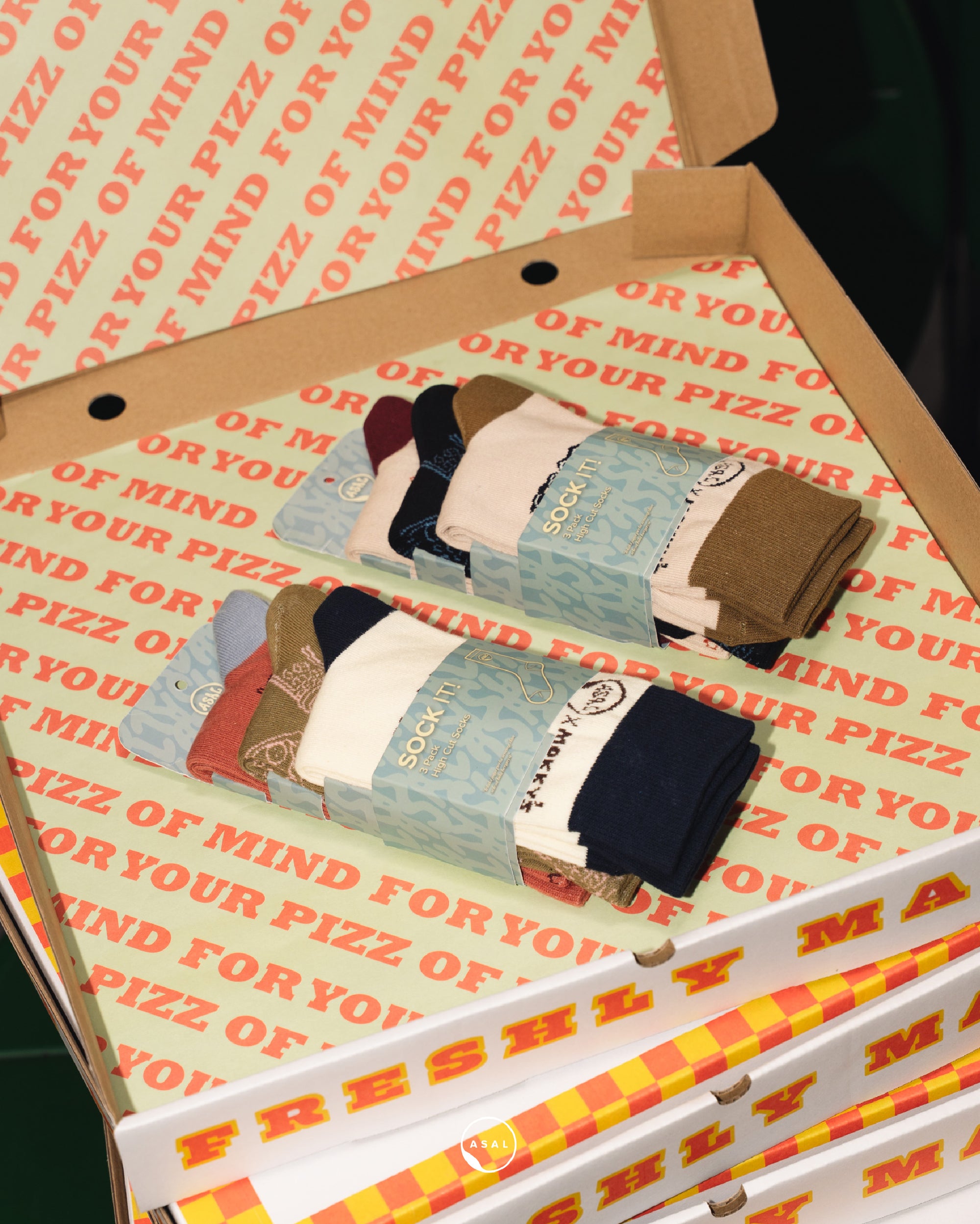 ASAL X MOKKY&#39;S ROMANO SOCKS IN SET B