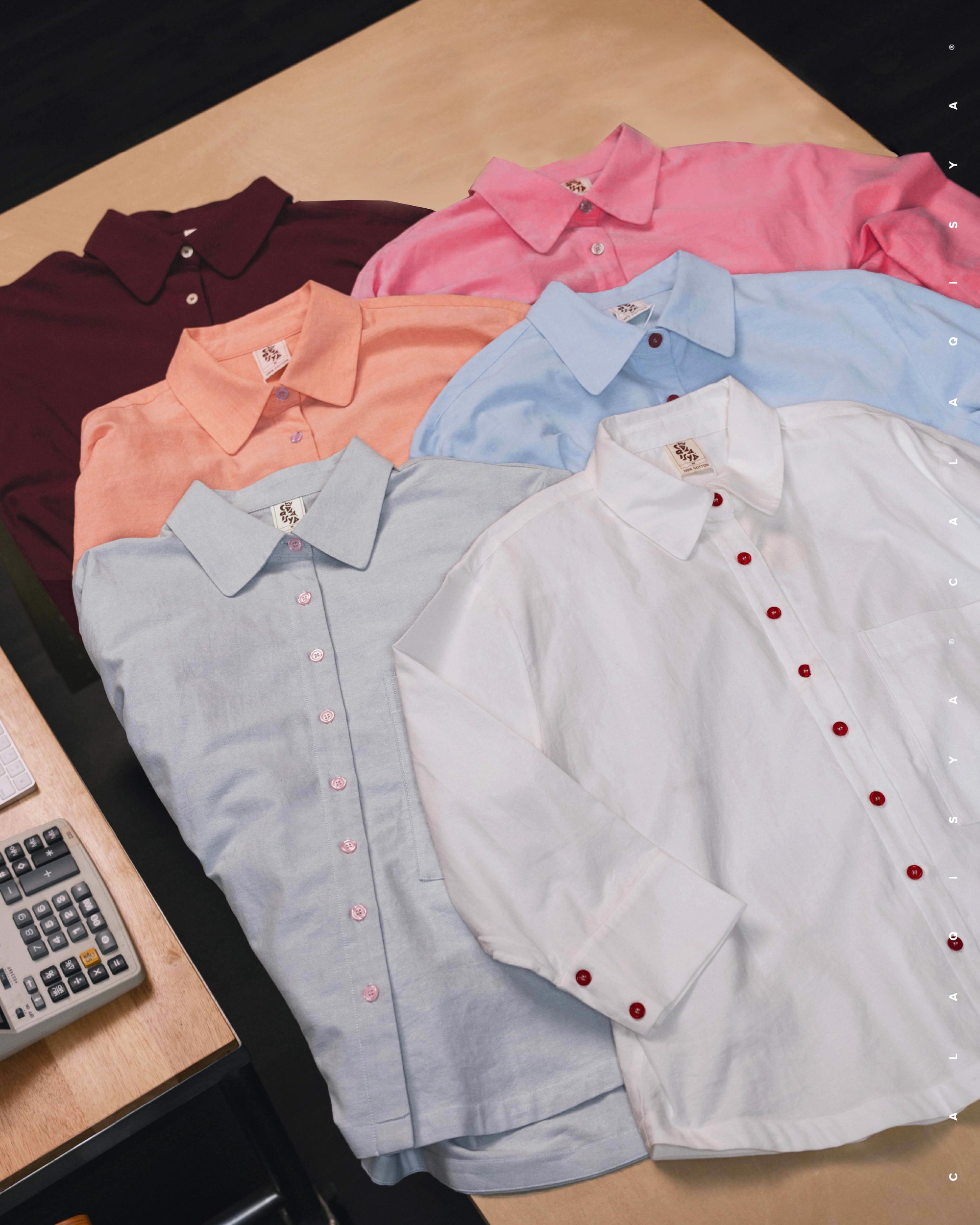 CQ OXFORD SHIRT (100% COTTON) IN GLACIER GREY