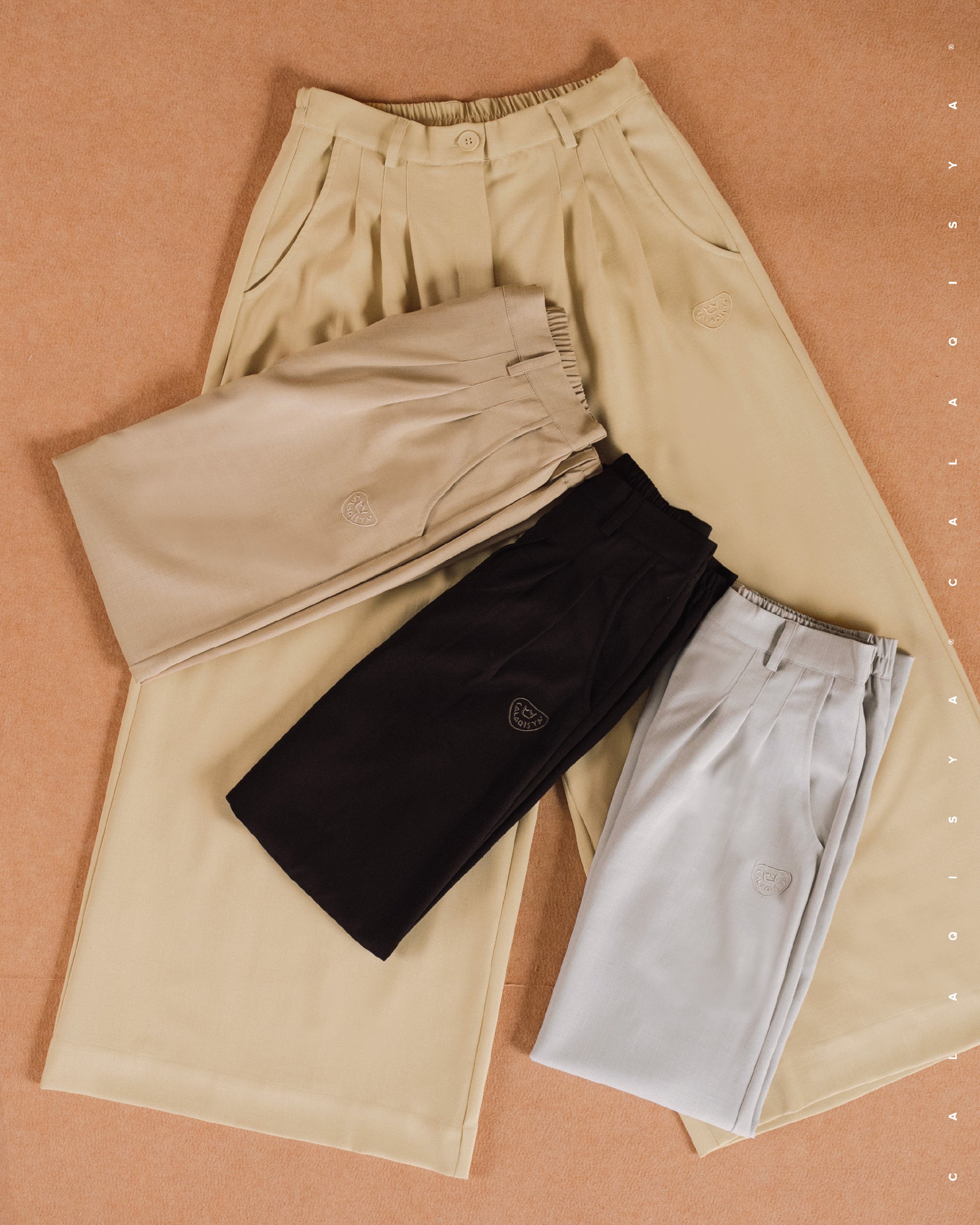 SENA FLARE PANTS IN SUNLIGHT (FULLY LINED)