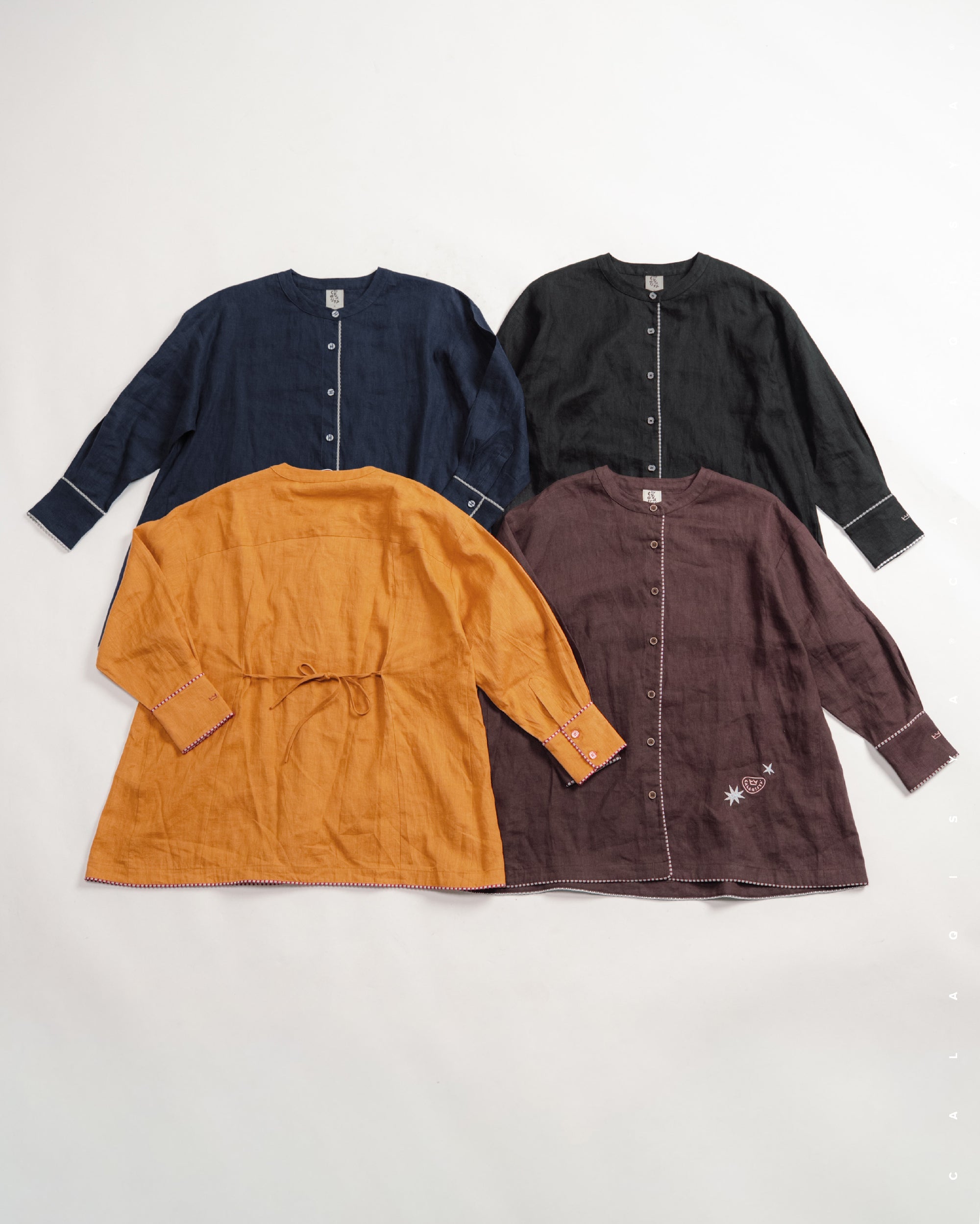 MAISON LUMIERE TWINKLE SHIRT IN EVENING BLUE