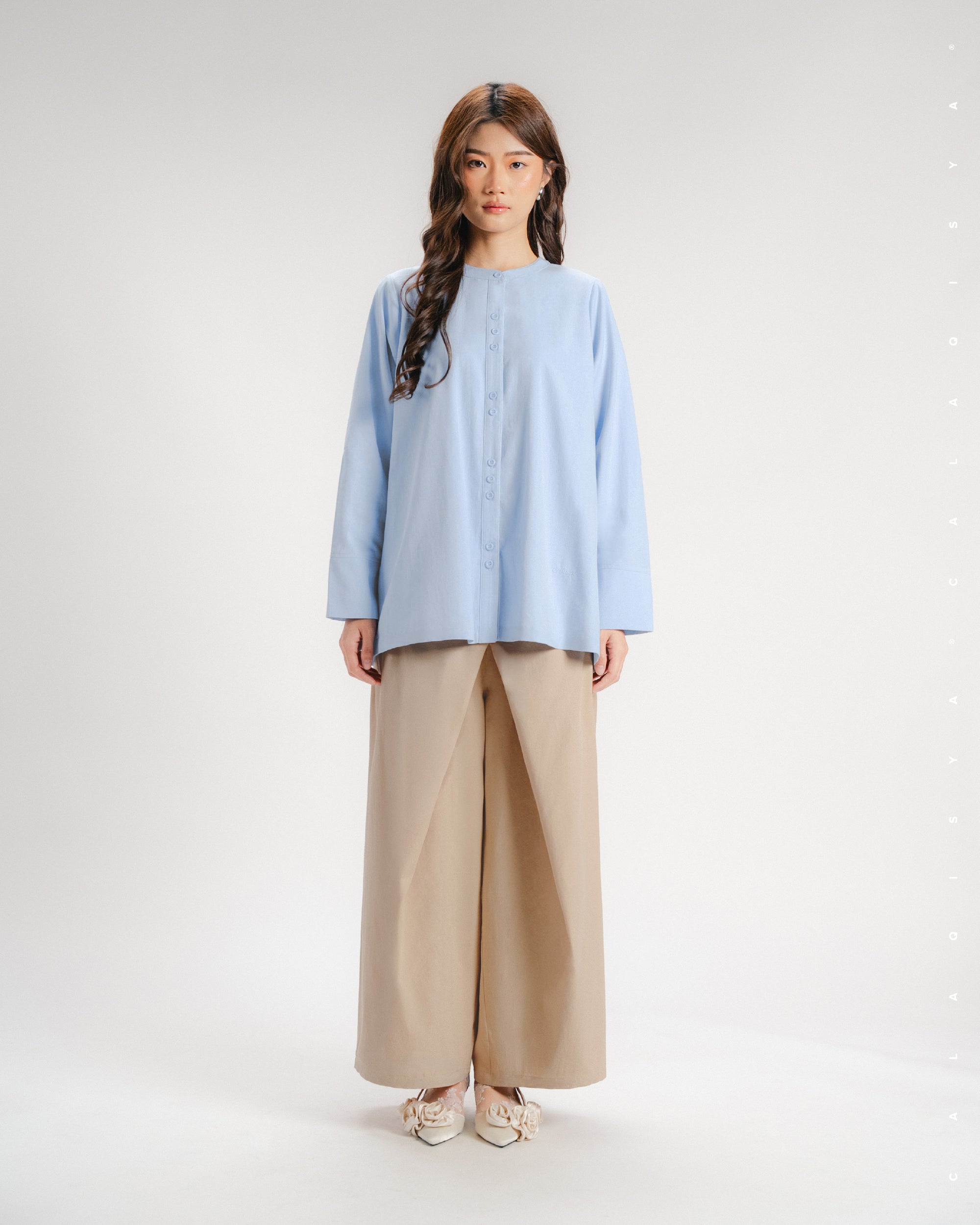TORTA SHIRT (100% COTTON) (FULLY LINED) IN ANCIENT WATER