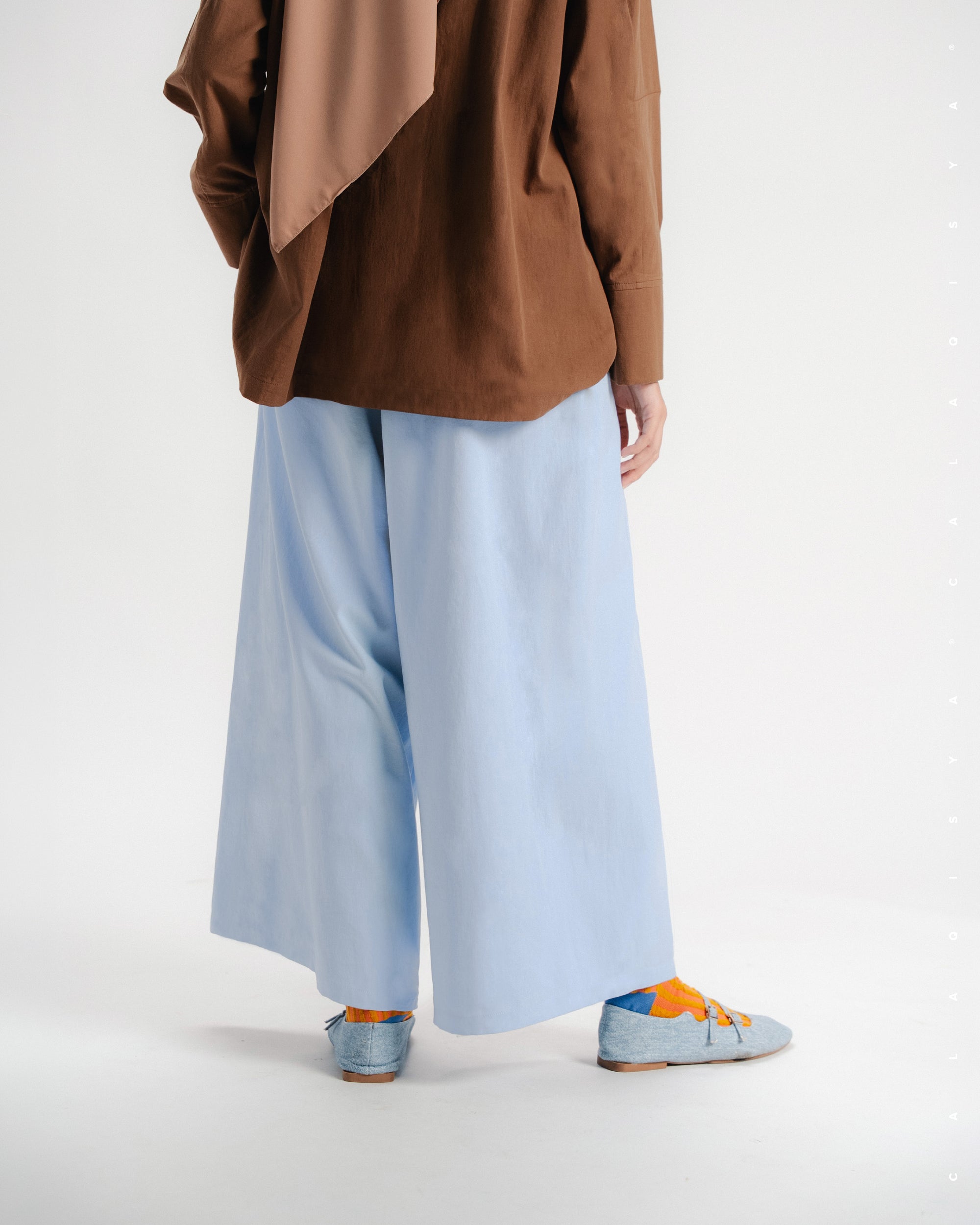TORTA PANTS (100% COTTON) (FULLY LINED) IN ANCIENT WATER