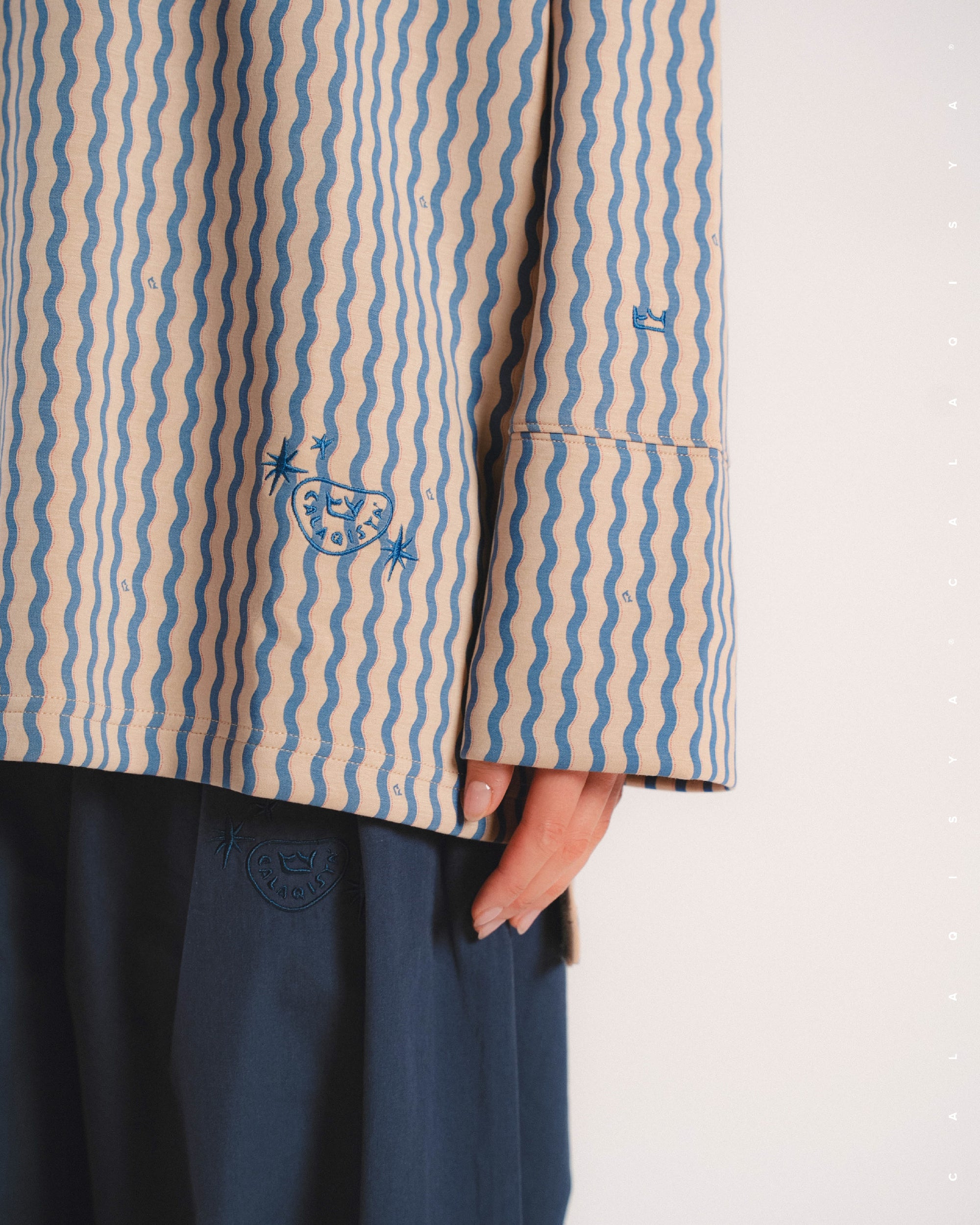 MAISON LUMIERE RUSH TOP (PRINTED) IN APRICOT ILLUSION