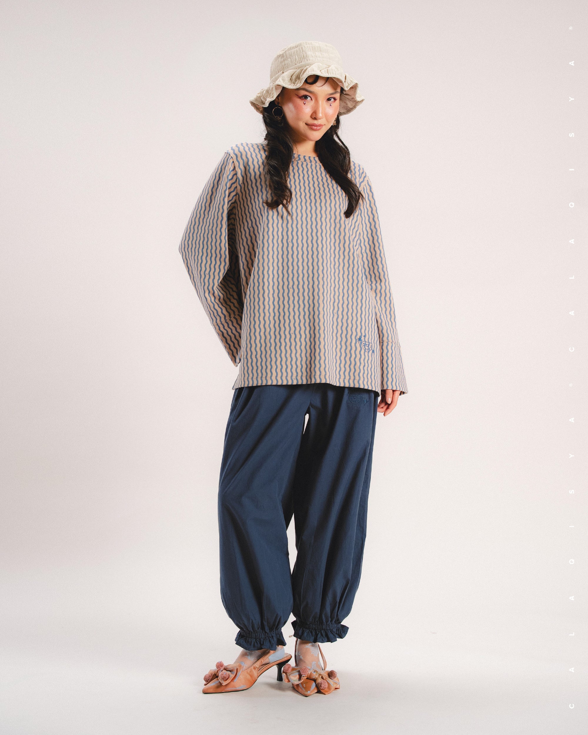 MAISON LUMIERE RUSH TOP (PRINTED) IN APRICOT ILLUSION