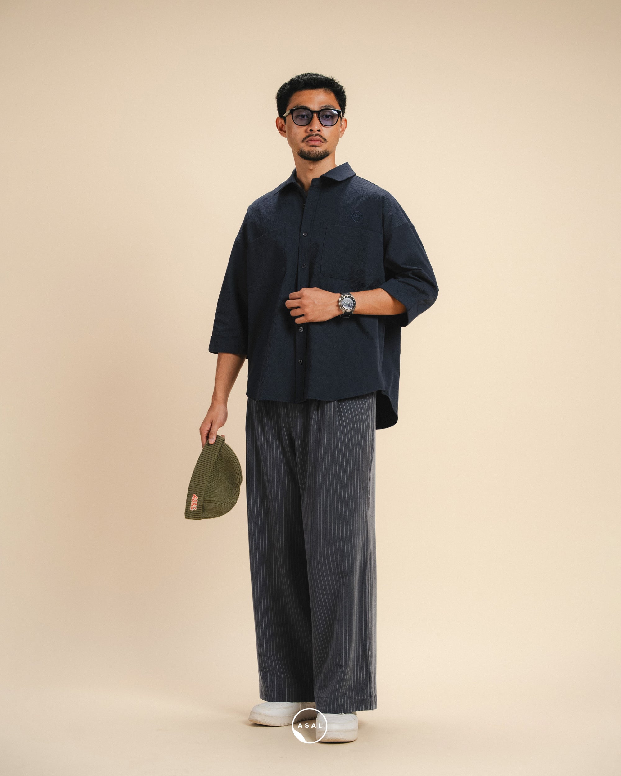 ASAL POLISHED PANTS IN ARCTIC SEAL