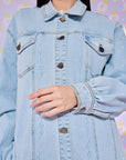 Barbie ™ DENIM JACKET IN BLUE WASHED DENIM