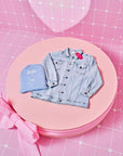 Barbie ™ DENIM JACKET IN BLUE WASHED DENIM