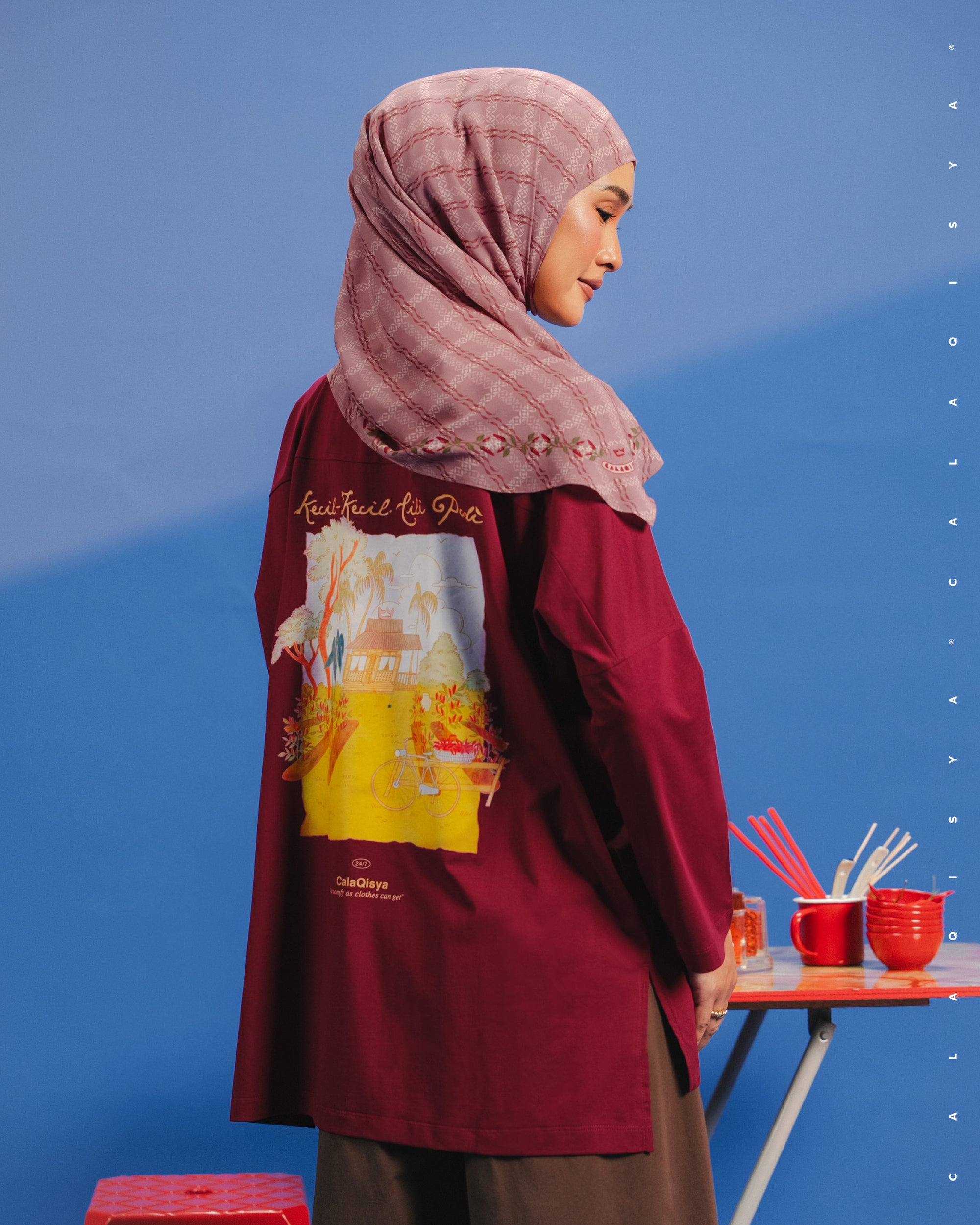 KKCP LIGHT TOP (PRINTED) IN BIKING RED