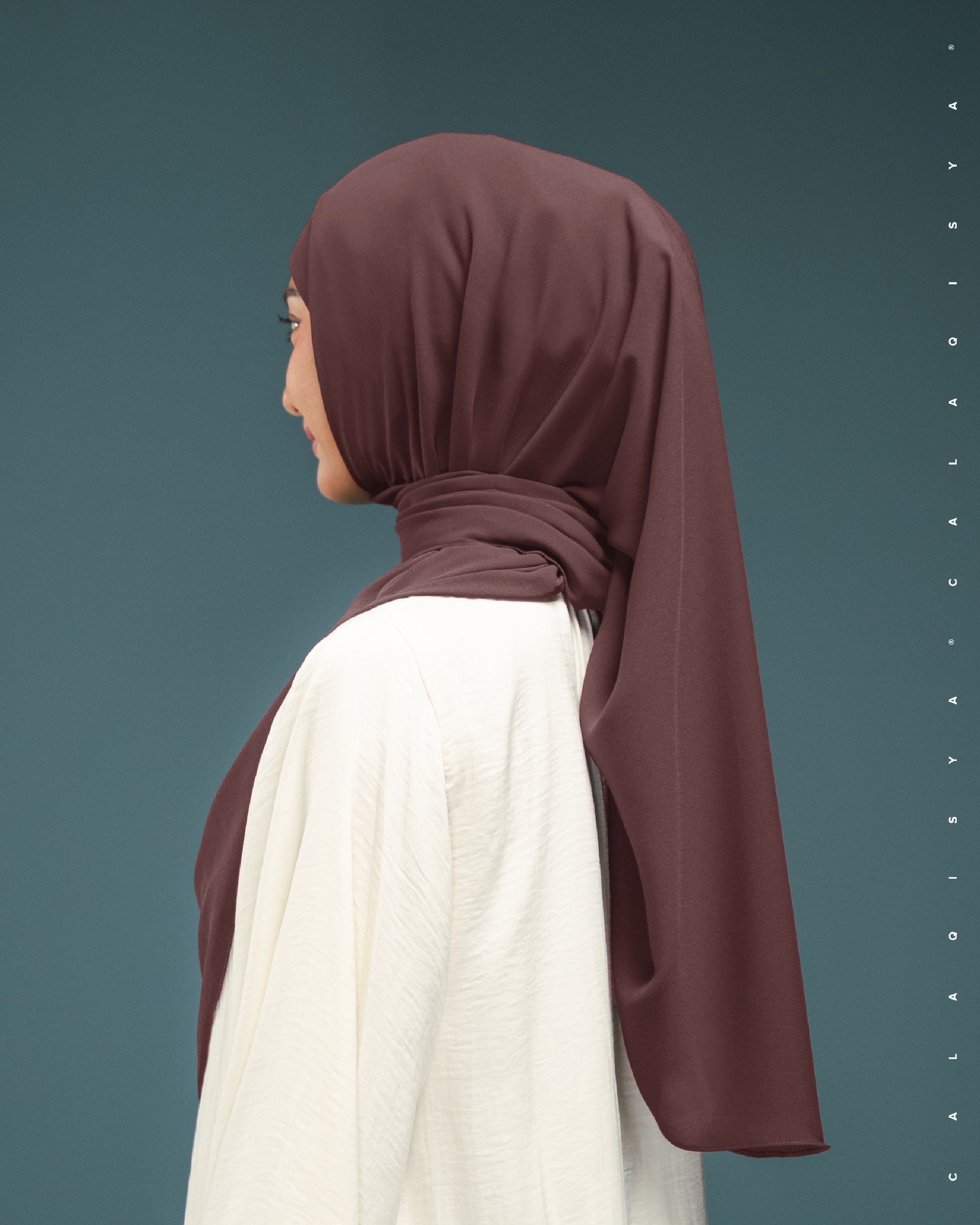 DANIAH TIE BACK UNDERCHIN IN BITTER CHOCOLATE