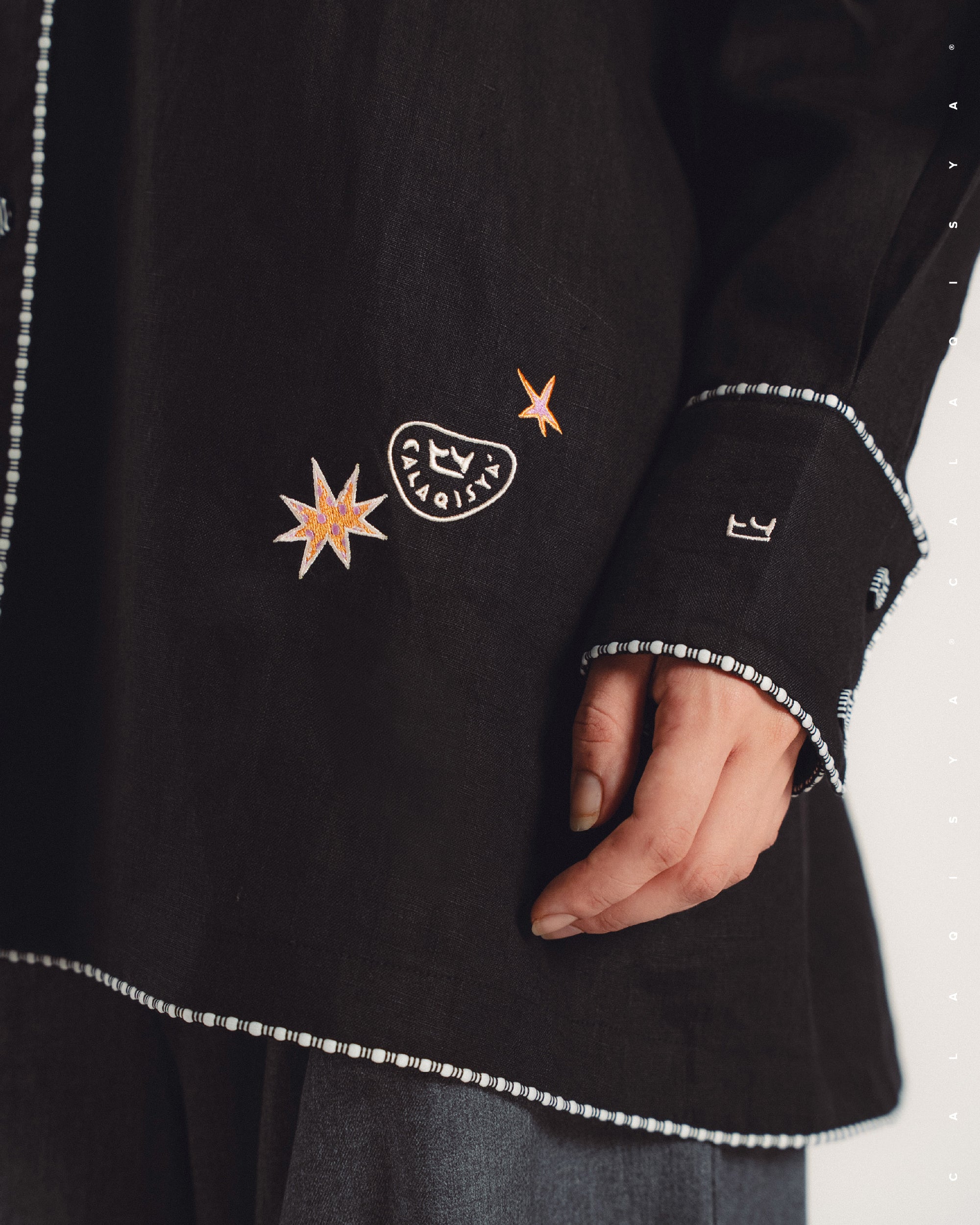 MAISON LUMIERE TWINKLE SHIRT IN BLACK