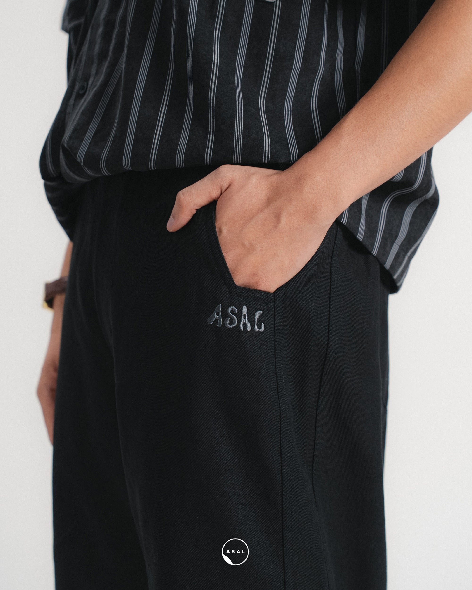 ASAL WEEKEND PANTS (100% COTTON) IN BLACK