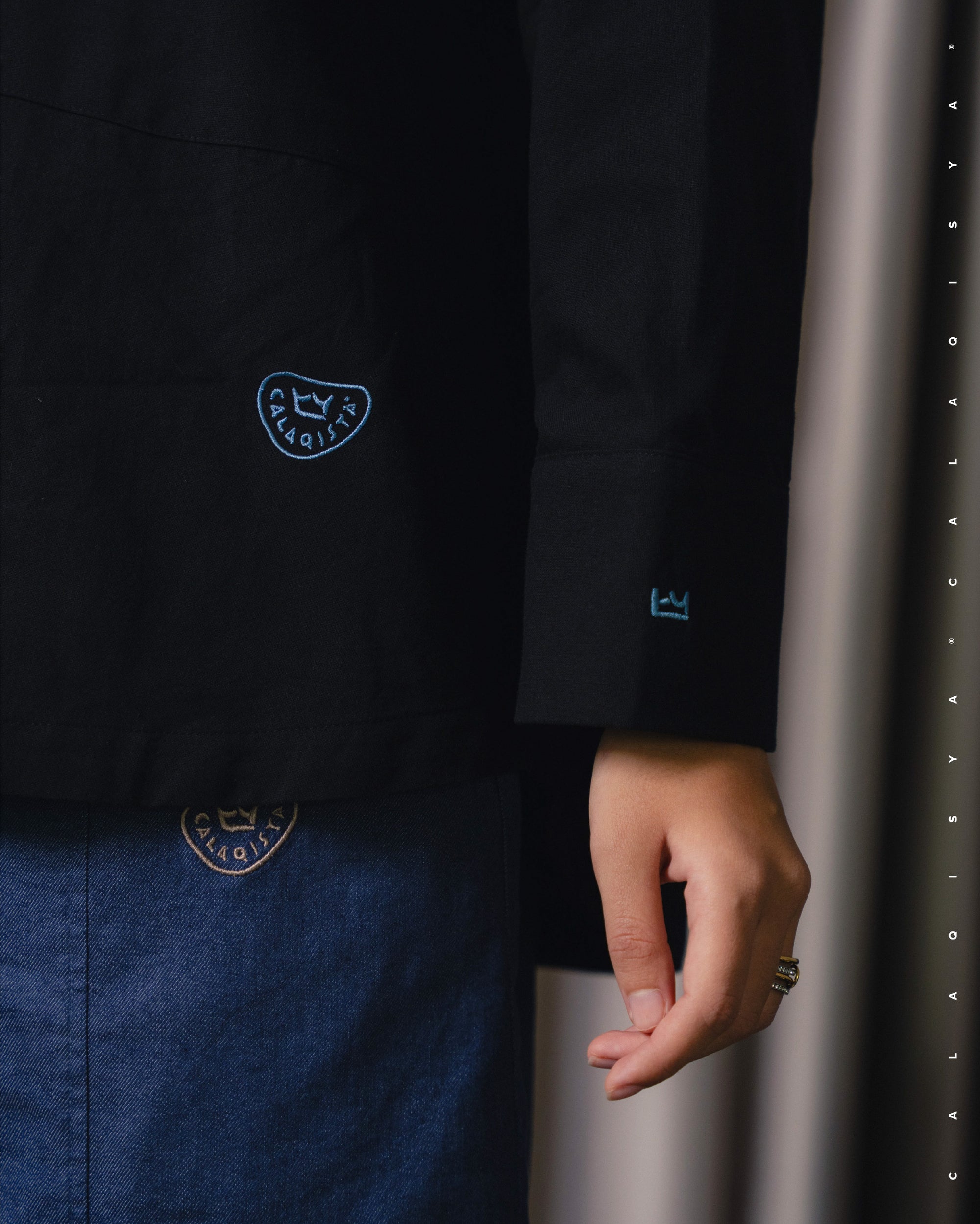CQ OXFORD SHIRT (100% COTTON) IN BLACK