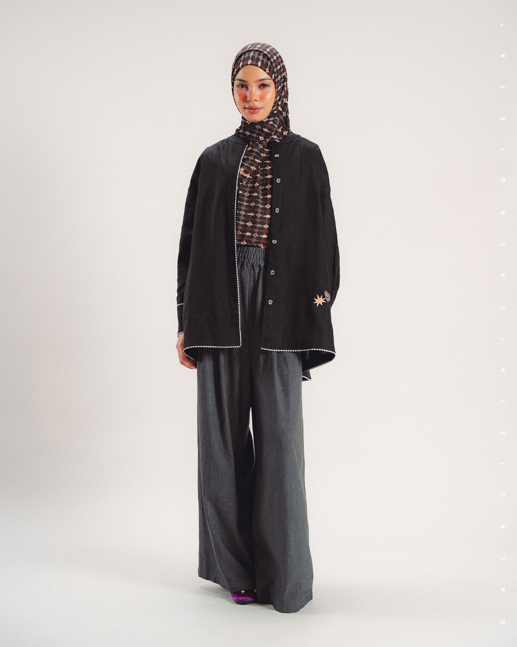 MAISON LUMIERE TWINKLE SHIRT IN BLACK