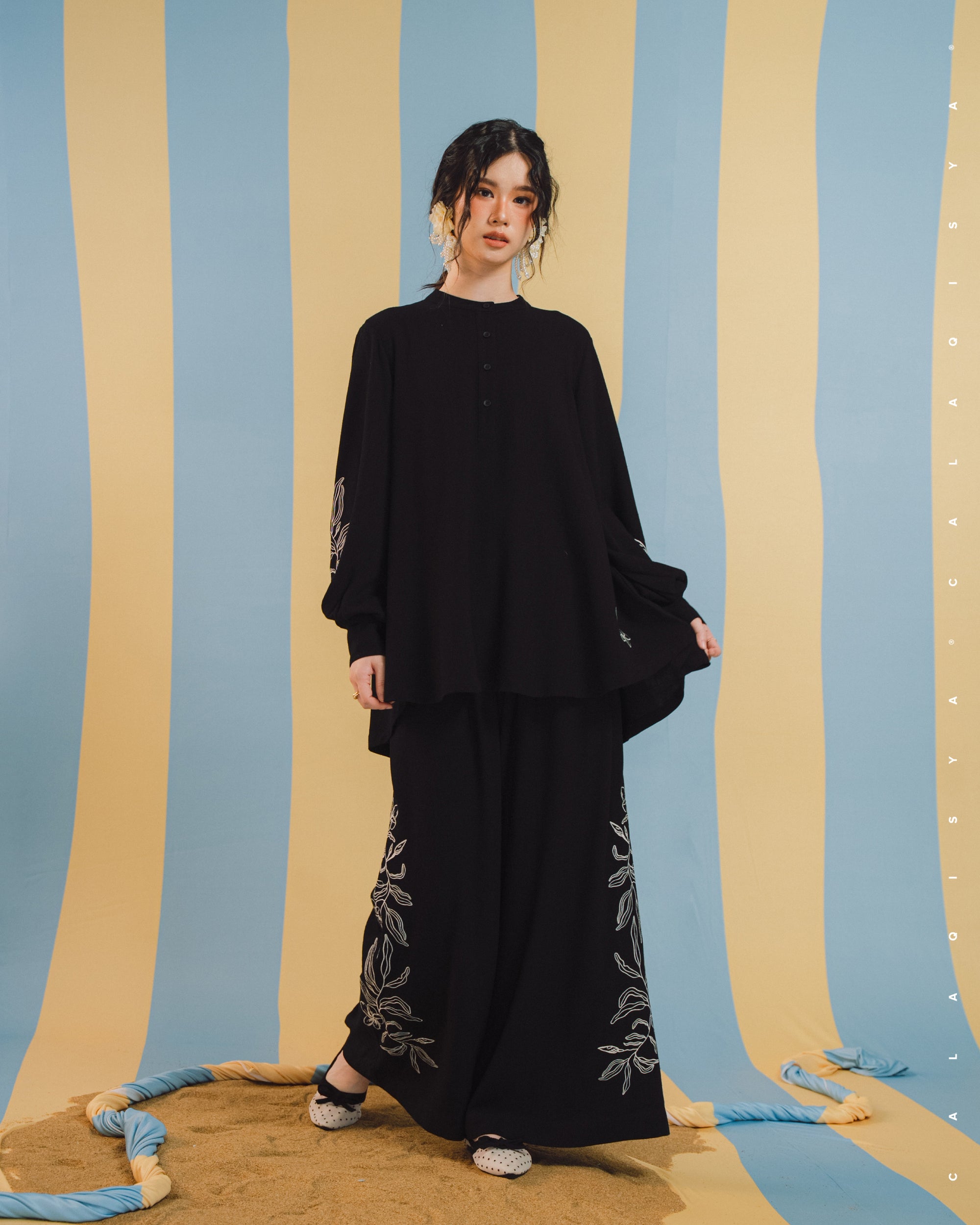 BAYU OMBAK PANTS IN BLACK