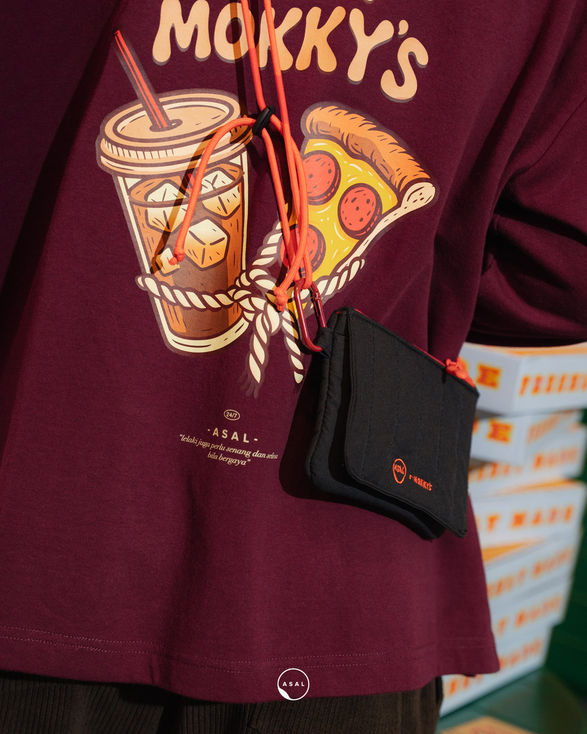 ASAL X MOKKY'S CHEEZY MINI STRAP BAG IN BLACK