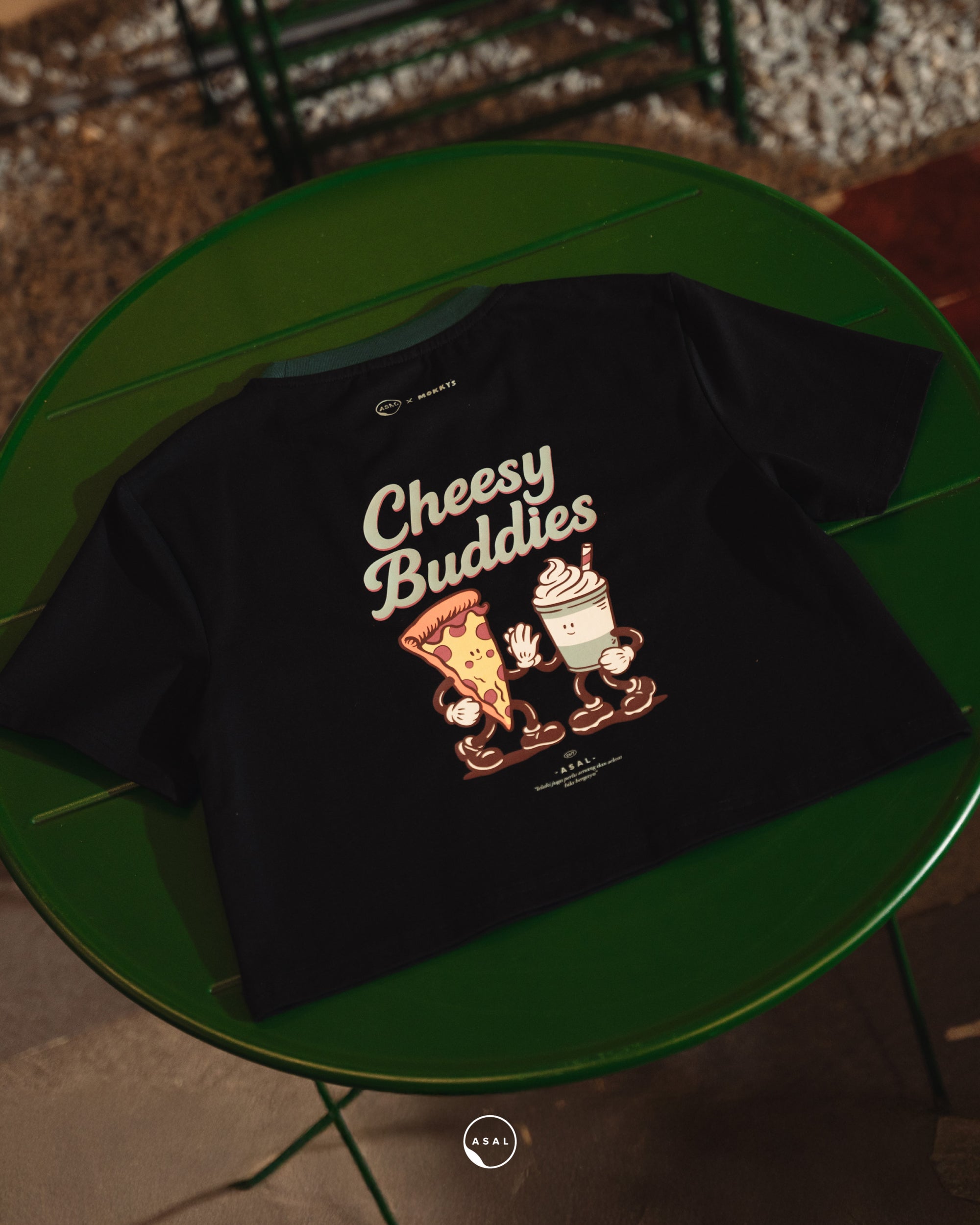 ASAL X MOKKY&#39;S LEOS CHEESE AND CHINO KIDS IN BLACK