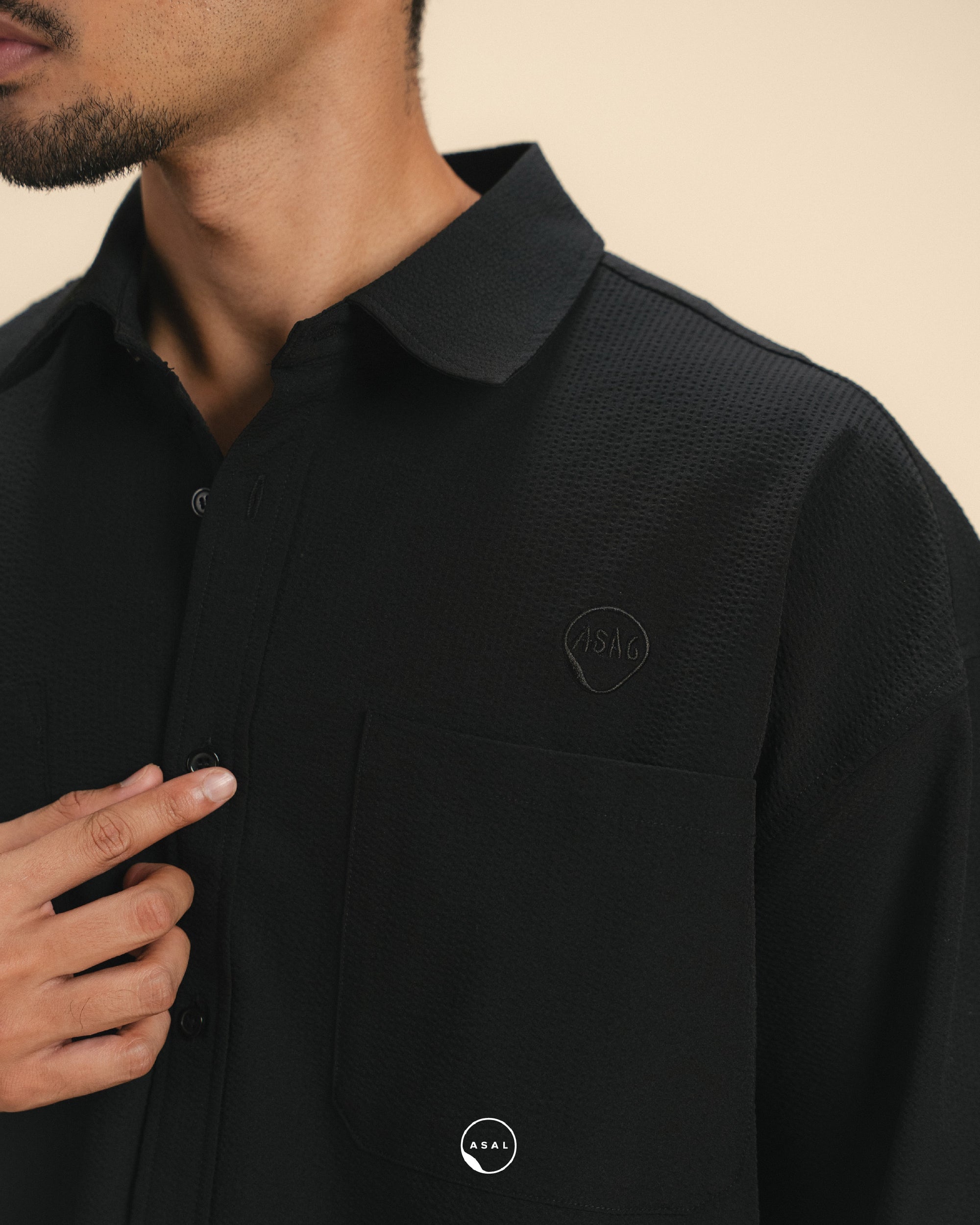ASAL PRALINE SHIRT IN BLACK