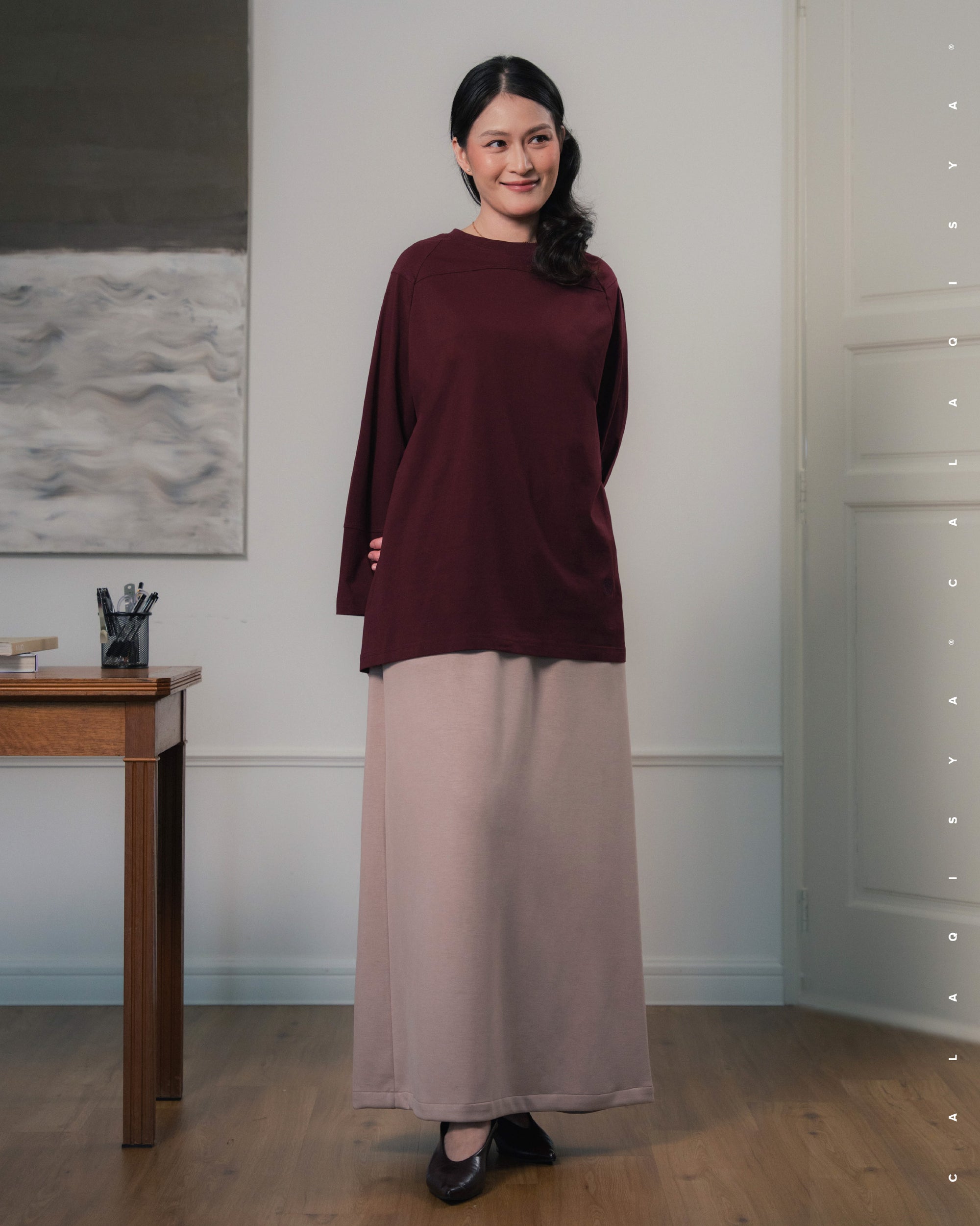 RUSH BREEN SKIRT IN BLEACHED MAUVE