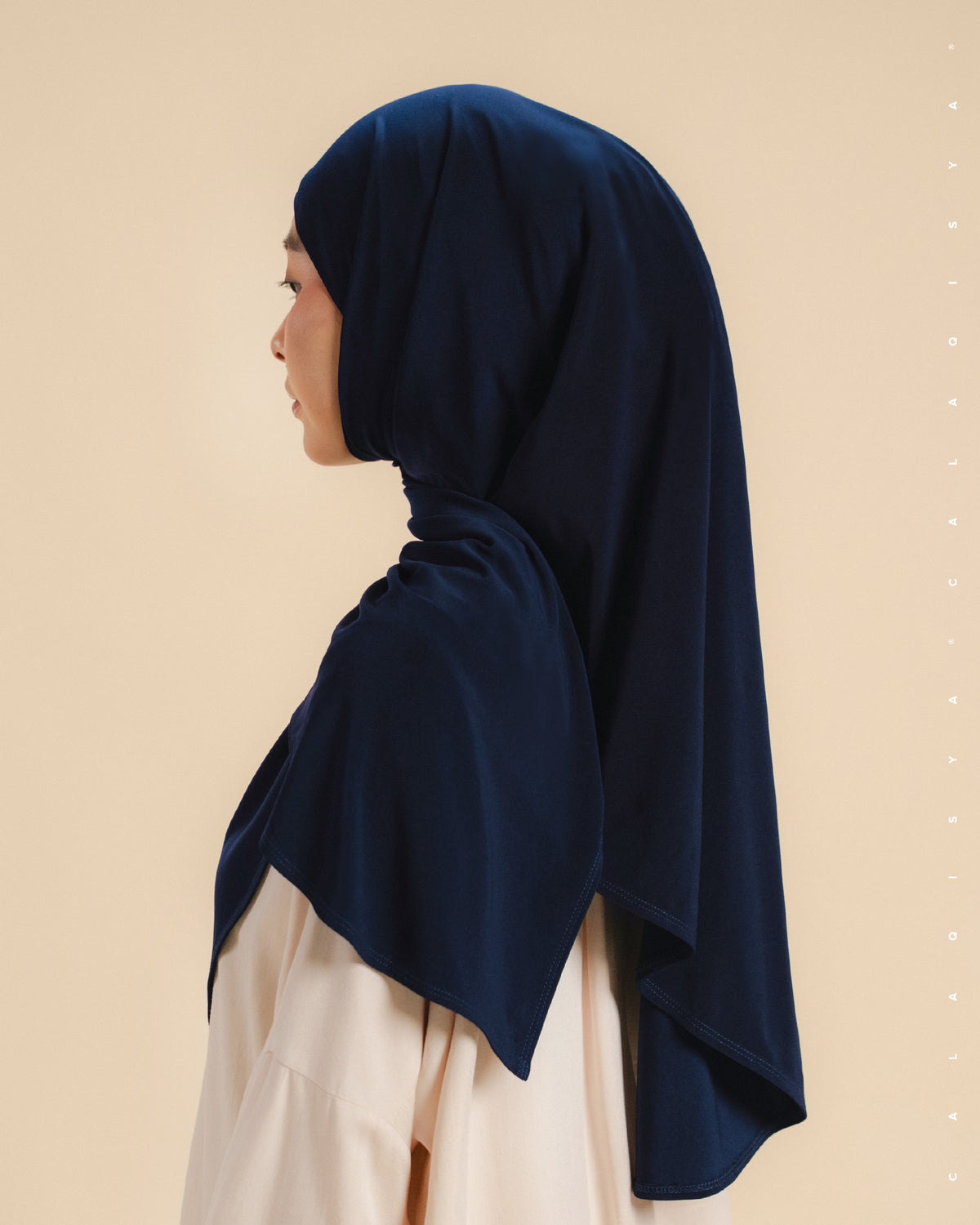 IRONLESS: NURA TIE BACK UNDERCHIN IN BLUE BLACK (ODOURLESS)