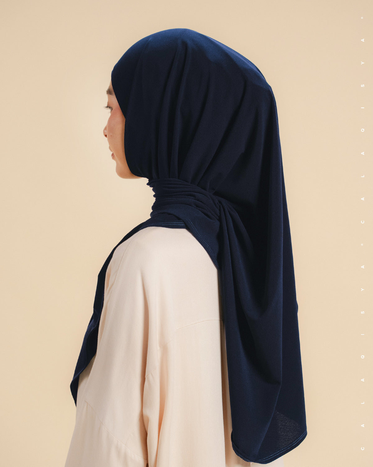 IRONLESS : SAFA TIE BACK UNDERCHIN (ODOURLESS) IN BLUE BLACK