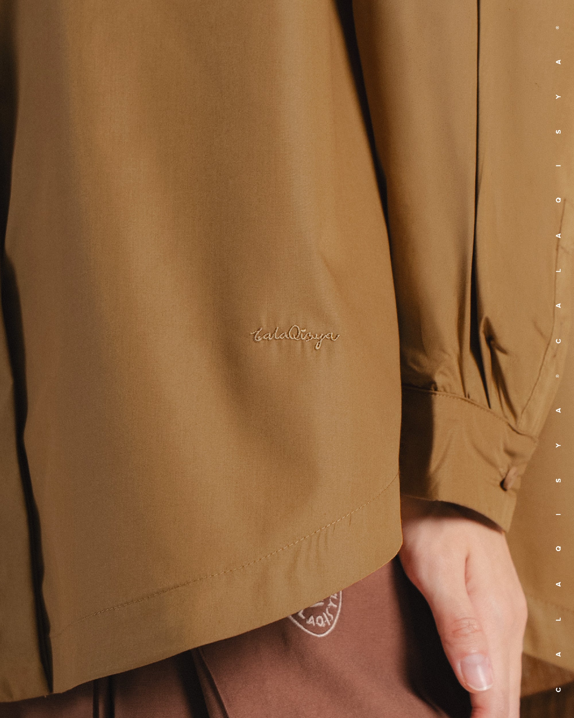 AMBER PLAIN SHIRT IN BRONZE BROWN