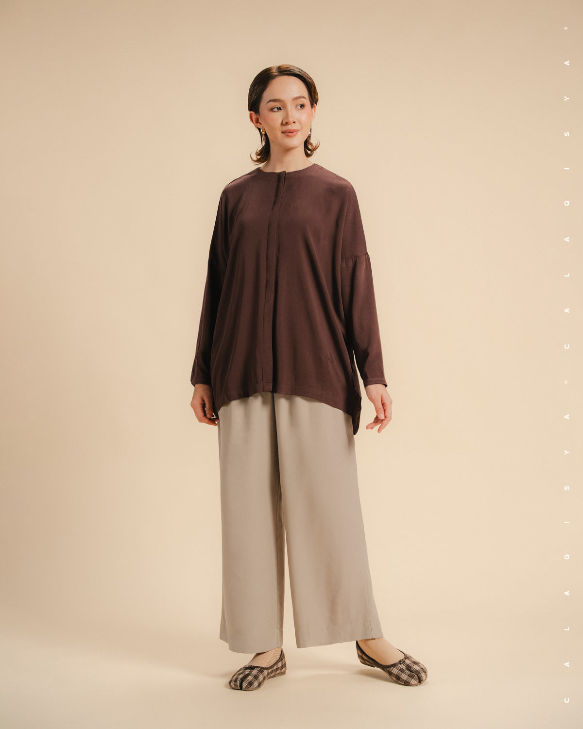AIILY (100% VISCOSE) IN BROWN STONE