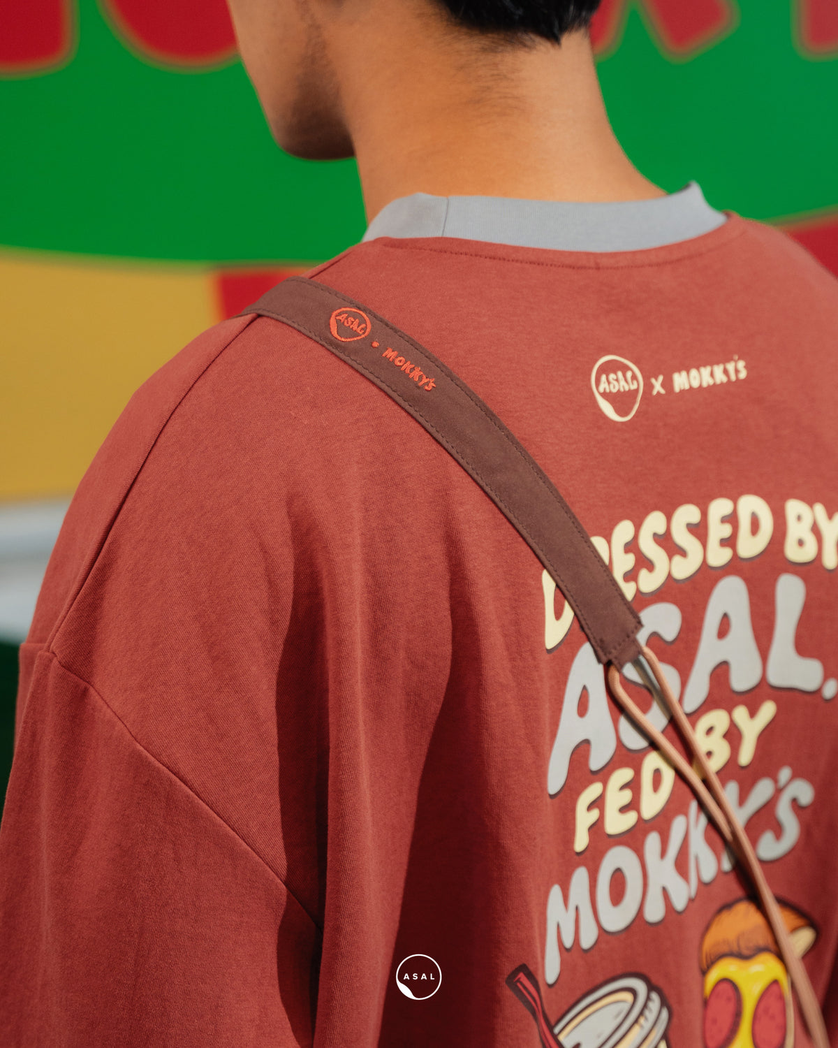 ASAL X MOKKY'S CHEEZY MINI STRAP BAG IN BROWN STONE