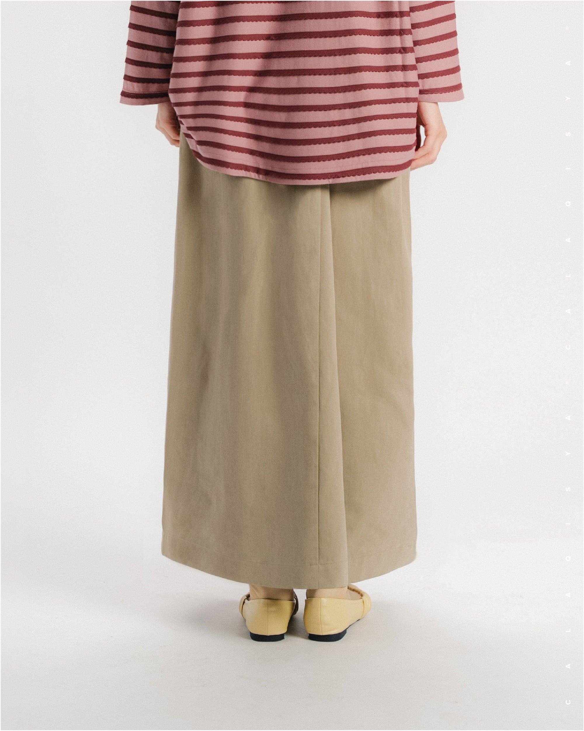 RUND SKIRT (100% COTTON) IN BUTTERNUT