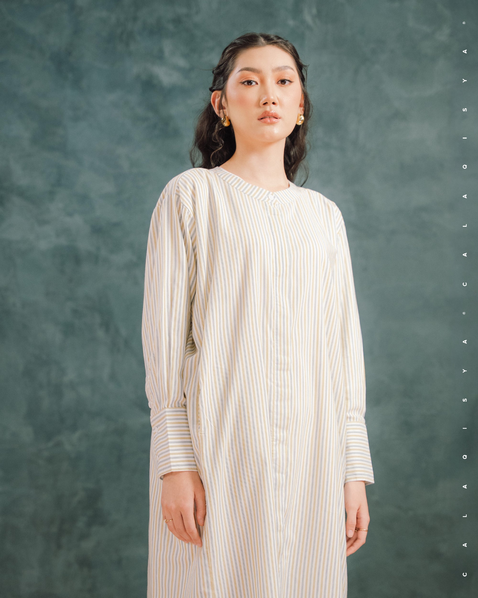 CITRUS STRIPE DRESS 2.0 IN CA01 (FULLY LINED)