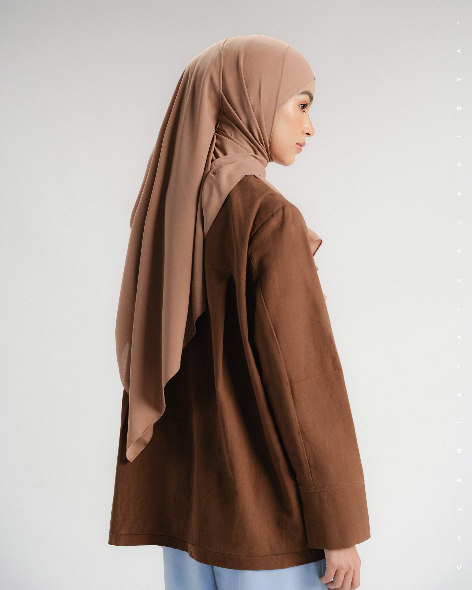 TORTA SHIRT (100% COTTON) IN CAMBRIDGE BROWN