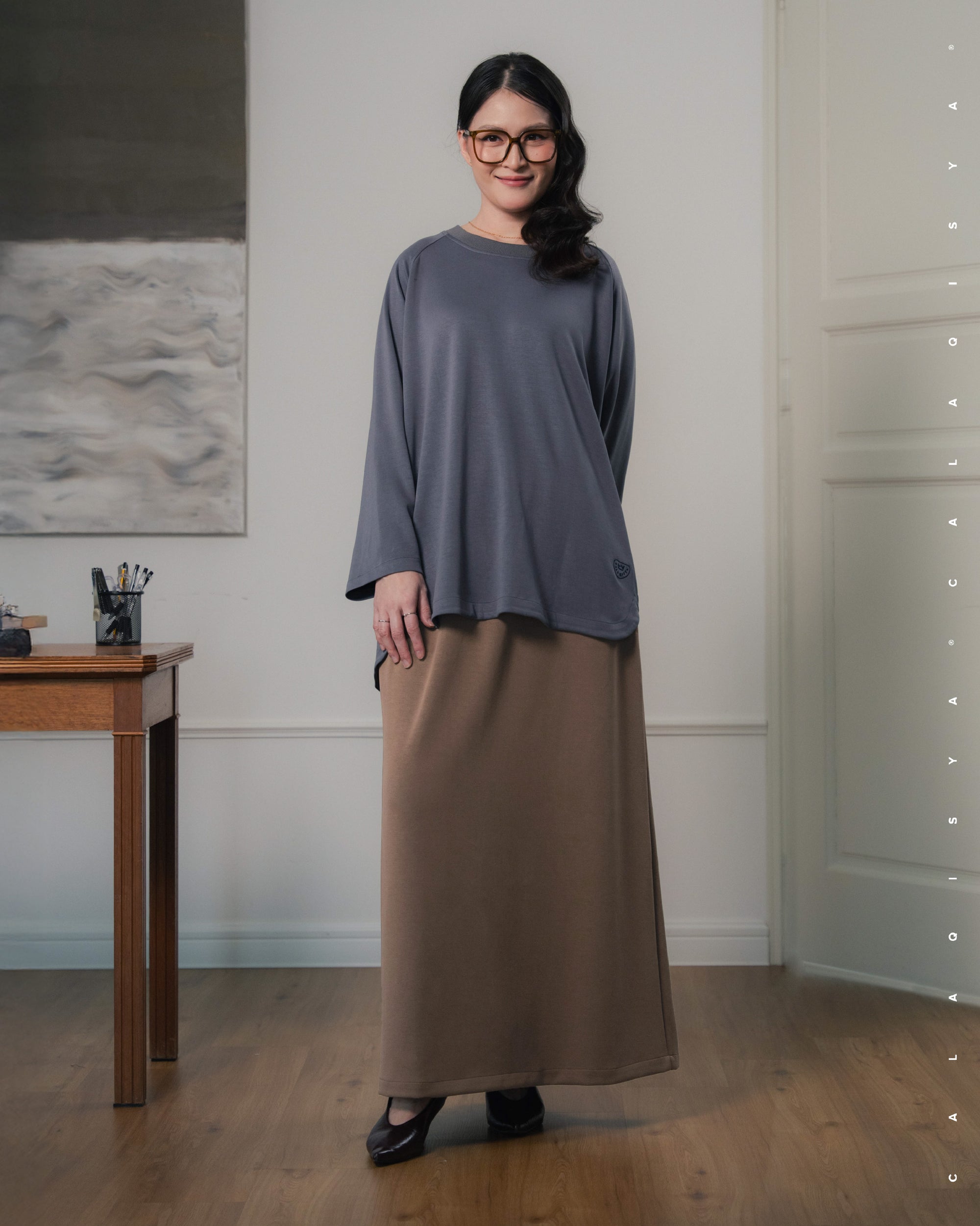 RUSH BREEN SKIRT IN CHOCOLATE LAB