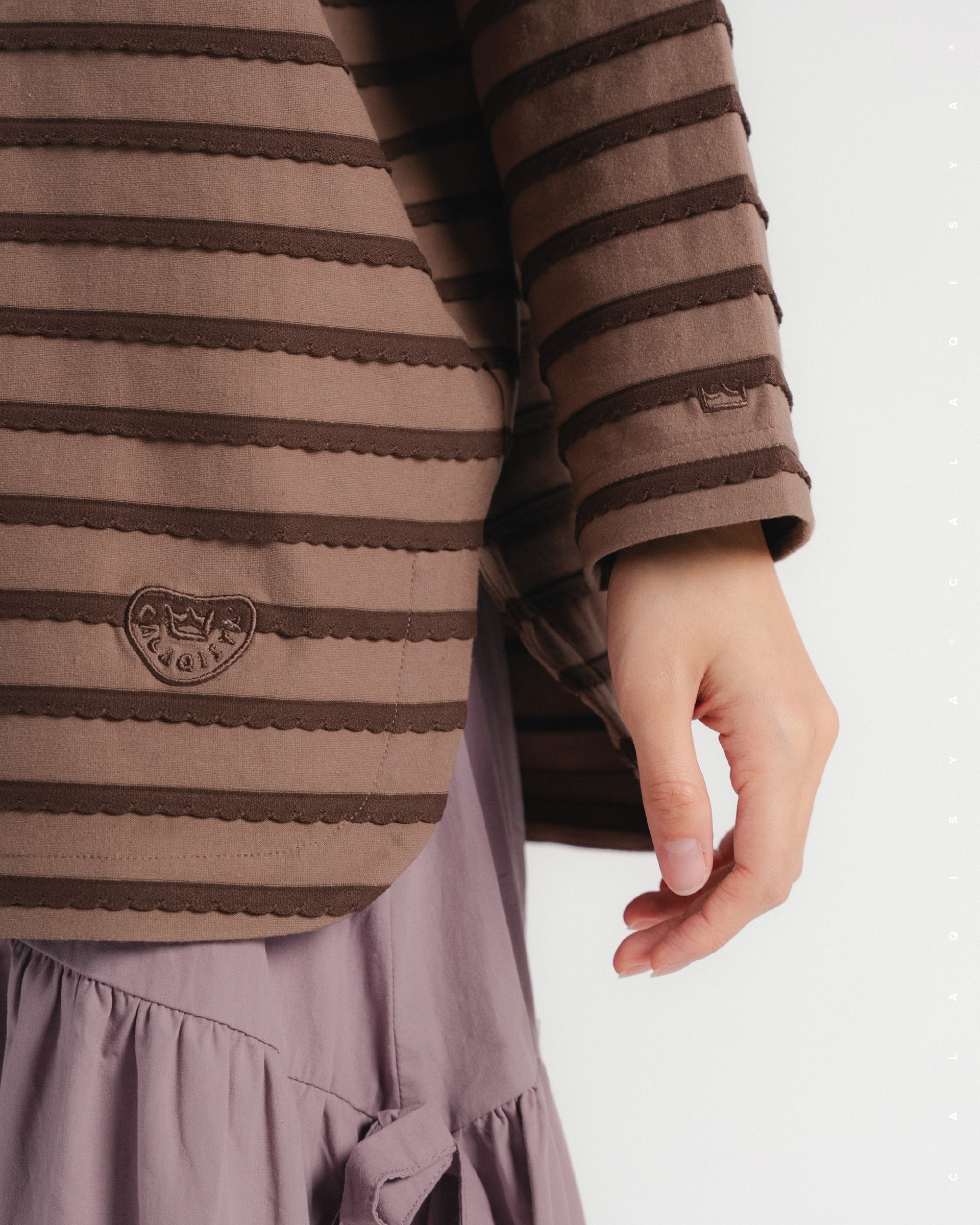 JARDIN STRIPE SHIRT IN CHOCOLATE MALT